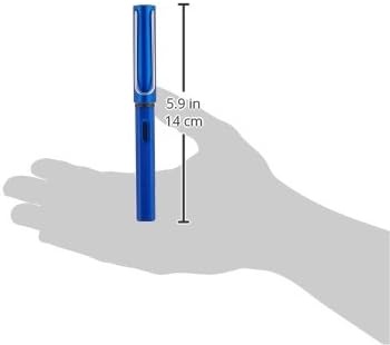 image:imageLAMY ALstar black Fountain Pen with ergonomic grip amp black steel nib in size EF lightweight aluminum body including LAMY T 10 blue cartridge RightHandedoceanblue