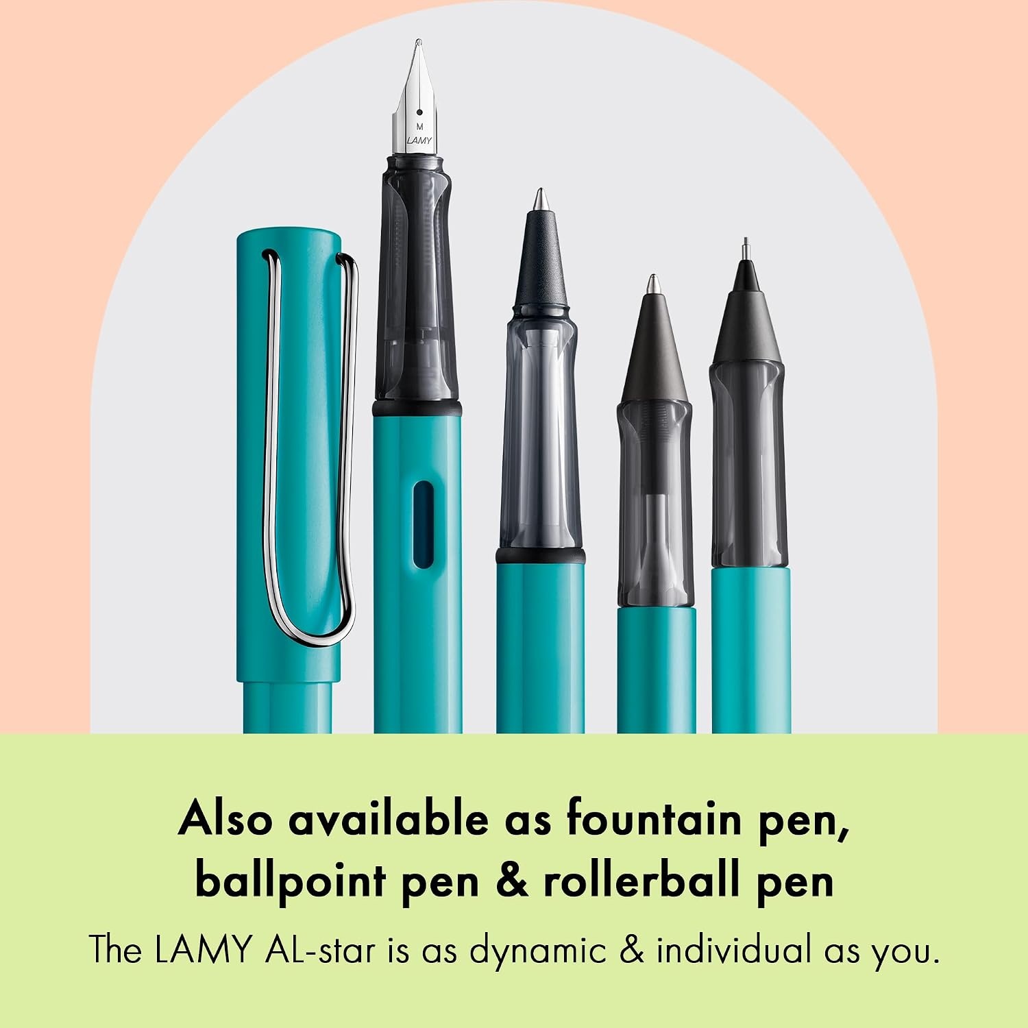 image:imageLAMY ALstar black Mechanical Pencil with transparent ergonomic grip amp lightweight aluminum body including LAMY M 41 fine line refill 05 mm amp eraser tipTurmaline