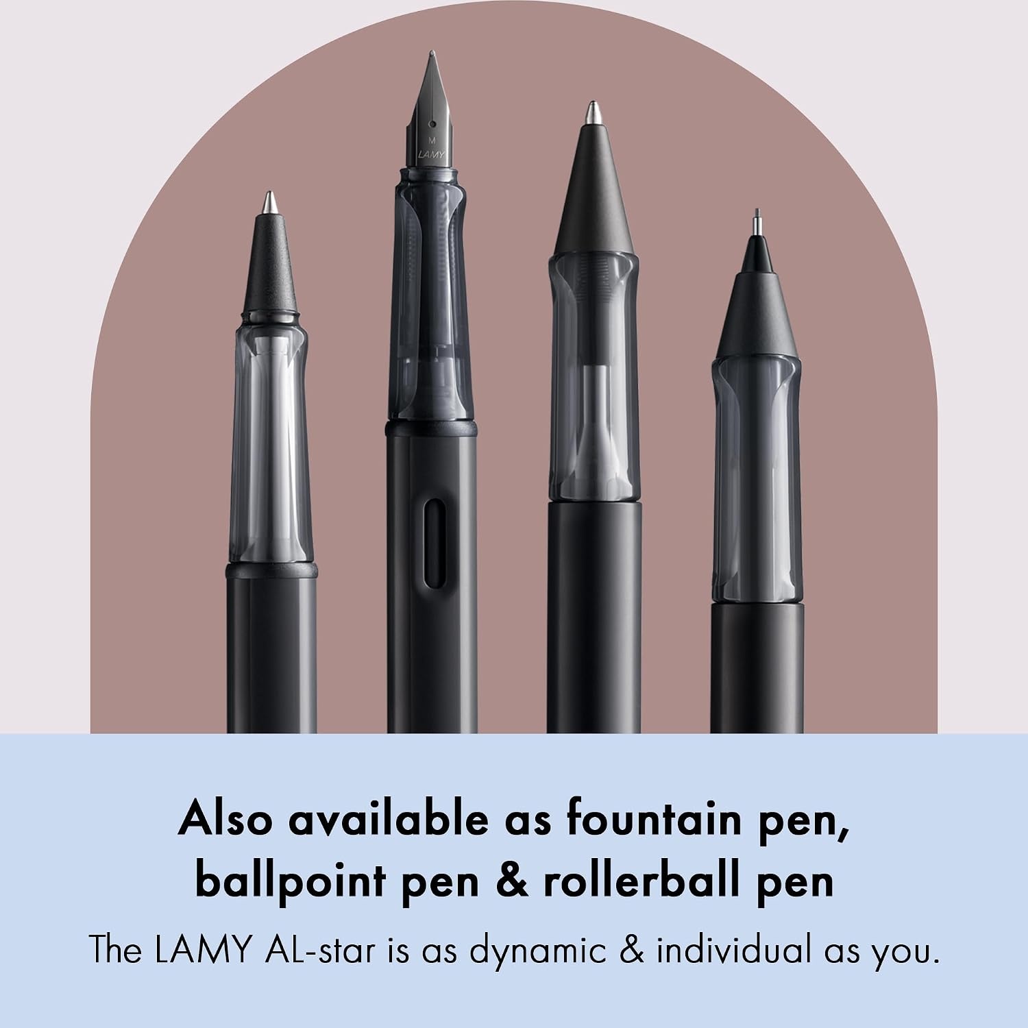 image:imageLAMY ALstar black Mechanical Pencil with transparent ergonomic grip amp lightweight aluminum body including LAMY M 41 fine line refill 05 mm amp eraser tipBlack