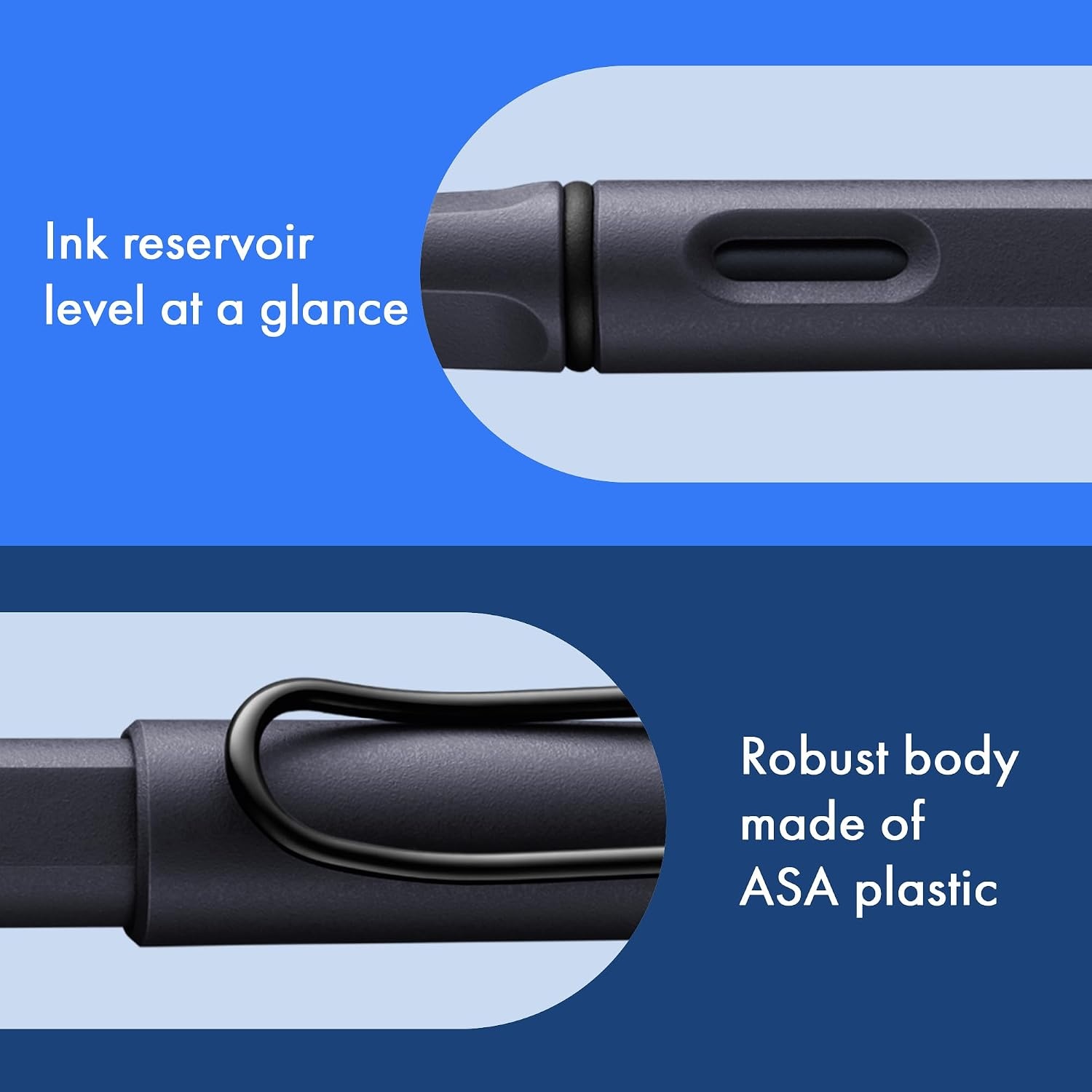 image:imageLAMY safari umbra Fountain Pen with ergonomic grip amp black steel nib in size M ideal for any Writing amp Calligraphy including LAMY T 10 blue cartridge RightHandedsteel black