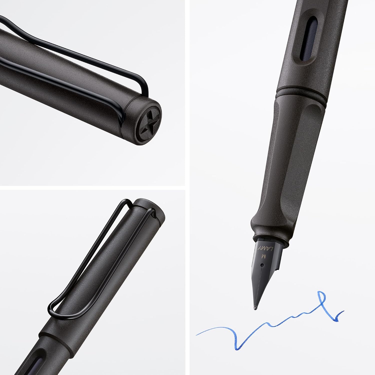 image:imageLAMY safari umbra Fountain Pen with ergonomic grip amp black steel nib in size M ideal for any Writing amp Calligraphy including LAMY T 10 blue cartridge RightHandedumbra