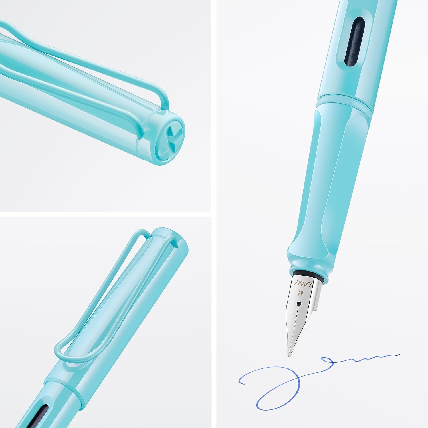 image:imageLAMY safari umbra Fountain Pen with ergonomic grip amp black steel nib in size M ideal for any Writing amp Calligraphy including LAMY T 10 blue cartridge RightHandedaquasky