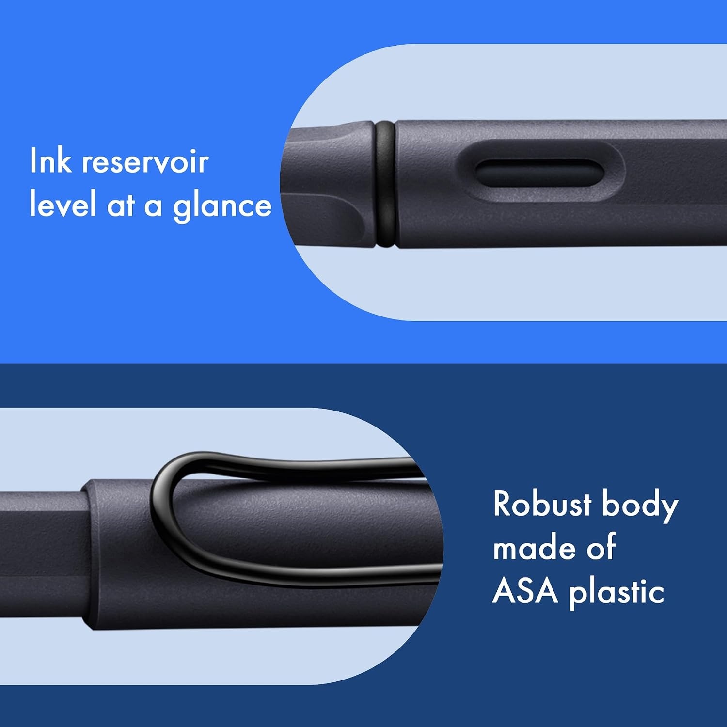 image:imageLAMY safari umbra Fountain Pen with ergonomic grip amp black steel nib in size M ideal for any Writing amp Calligraphy including LAMY T 10 blue cartridge RightHandedsteel black