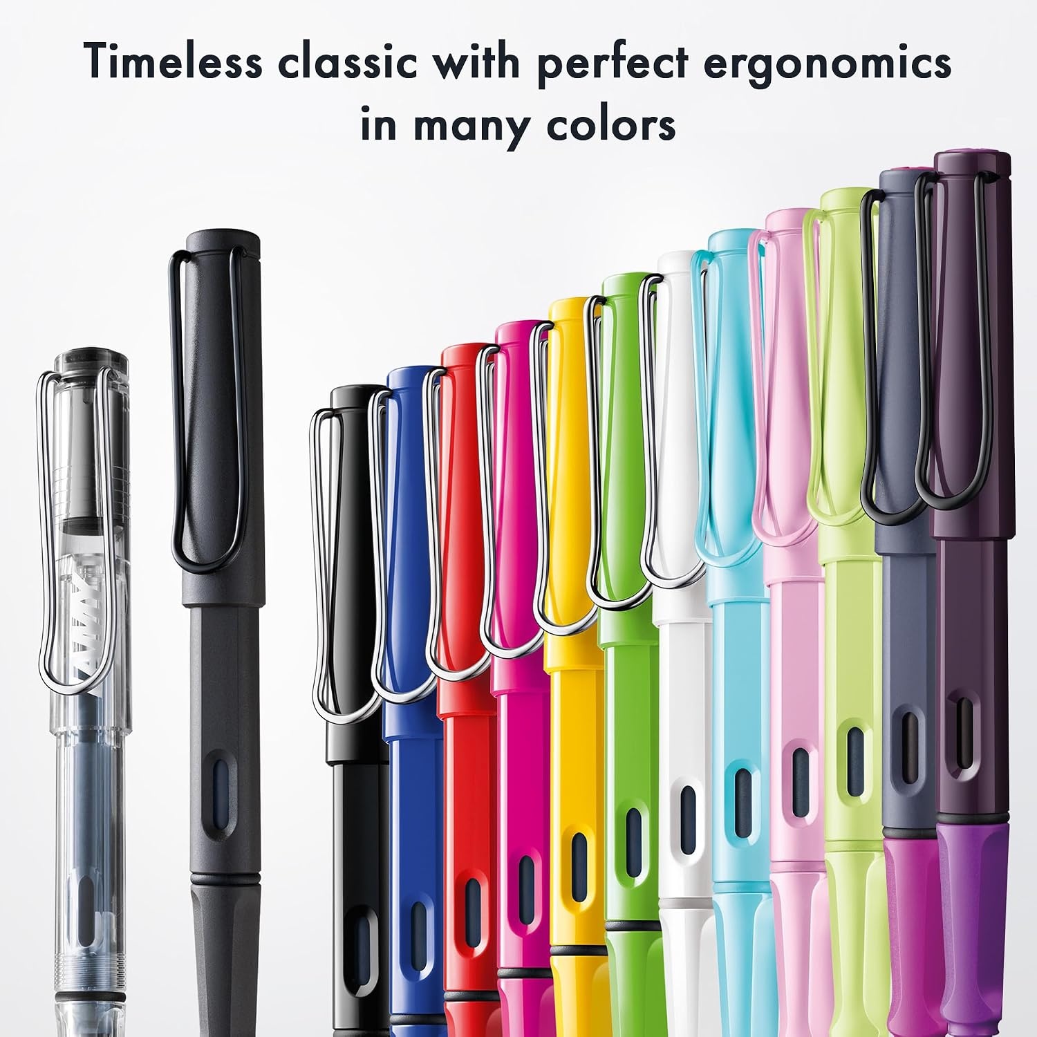 image:imageLAMY safari umbra Fountain Pen with ergonomic grip amp black steel nib in size M ideal for any Writing amp Calligraphy including LAMY T 10 blue cartridge RightHandedvioletblackberry