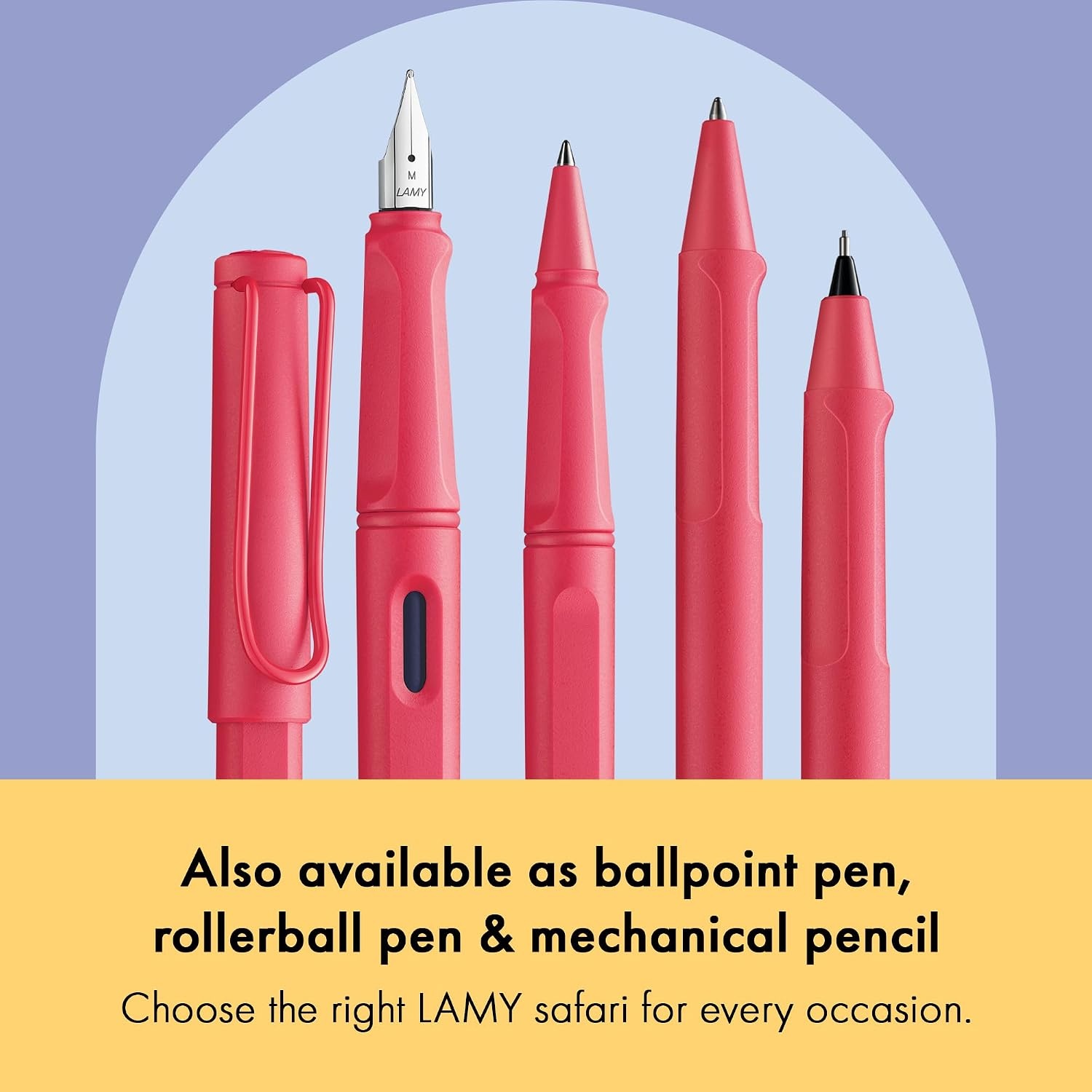 image:imageLAMY safari umbra Fountain Pen with ergonomic grip amp black steel nib in size M ideal for any Writing amp Calligraphy including LAMY T 10 blue cartridge RightHandedsunset