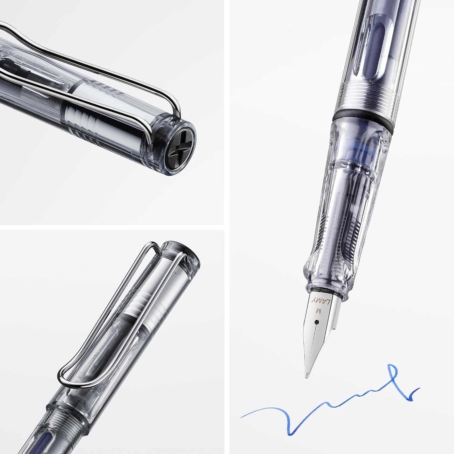 image:imageLAMY safari umbra Fountain Pen with ergonomic grip amp black steel nib in size M ideal for any Writing amp Calligraphy including LAMY T 10 blue cartridge RightHandedvista