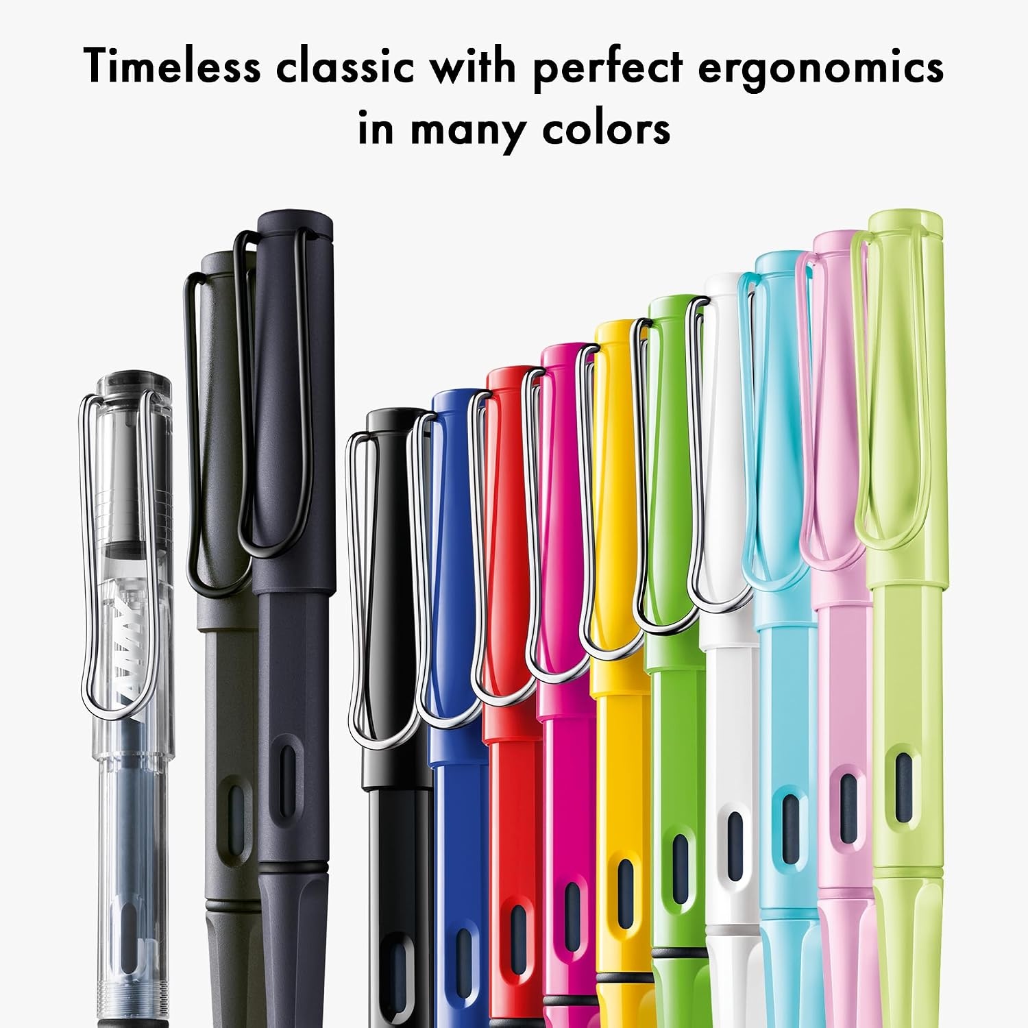 image:imageLAMY safari umbra Fountain Pen with ergonomic grip amp black steel nib in size M ideal for any Writing amp Calligraphy including LAMY T 10 blue cartridge RightHandedsteel black