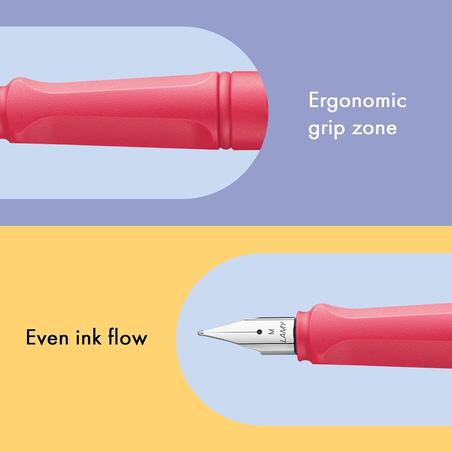 image:imageLAMY safari umbra Fountain Pen with ergonomic grip amp black steel nib in size M ideal for any Writing amp Calligraphy including LAMY T 10 blue cartridge RightHandedsunset