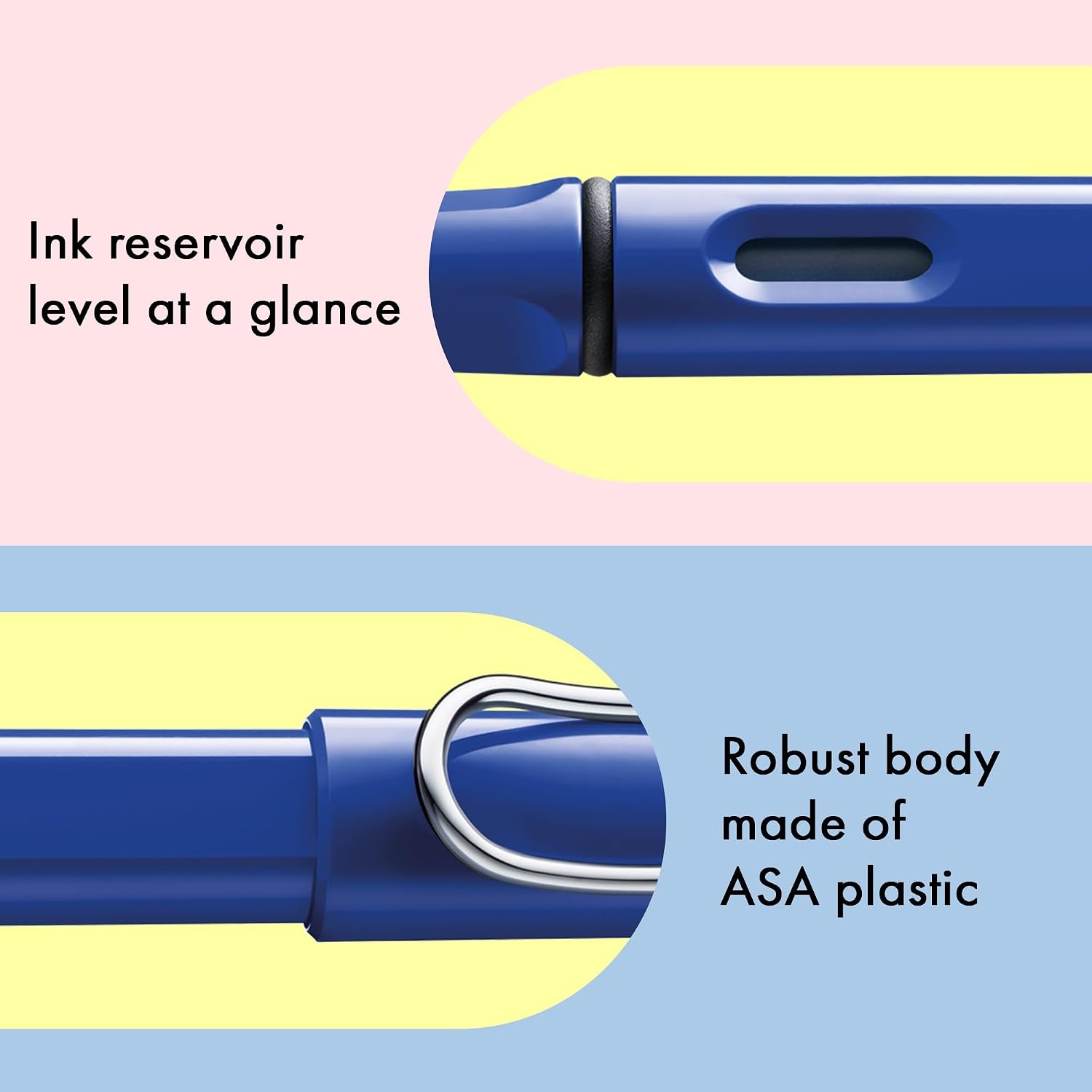 image:imageLAMY safari umbra Fountain Pen with ergonomic grip amp black steel nib in size M ideal for any Writing amp Calligraphy including LAMY T 10 blue cartridge RightHandedblue