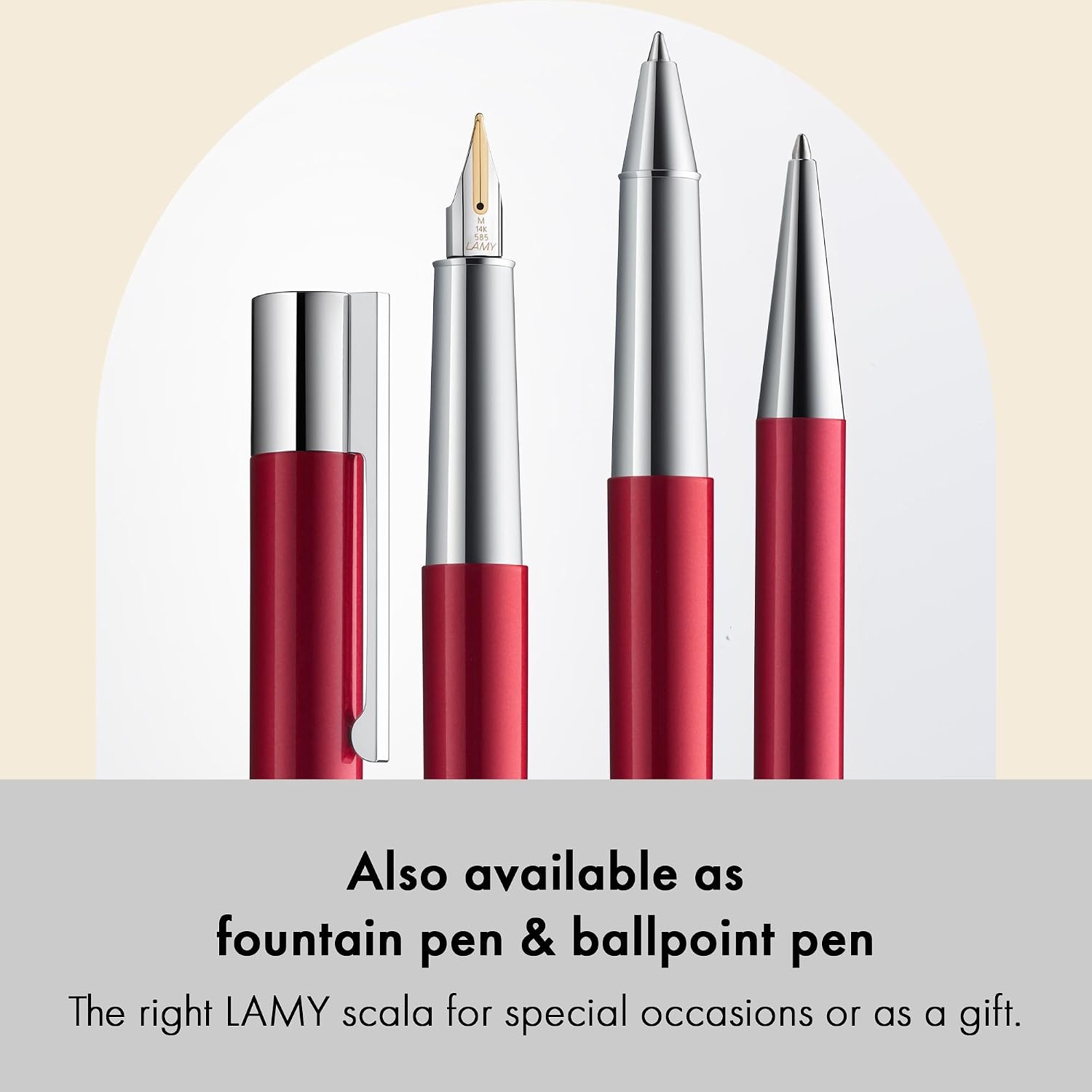 image:imageLAMY scala pianored puristic Rollerball Pen in robust allmetal body amp glossy lacquer finish polished grip amp in line width M including LAMY M 63 rollerball refill in blackpianored