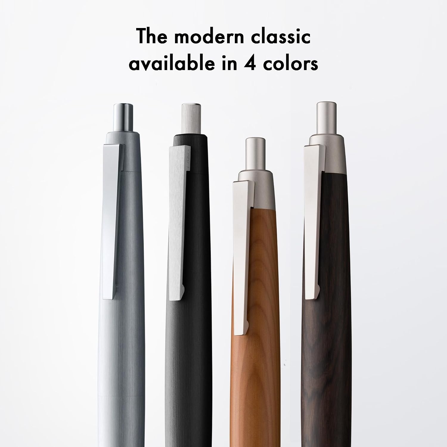 image:imageLamy 2000 silver elegant ballpoint pen in a velvety matt polished stainless steel casing perfectly balanced incl giant refill M 16 in line width M in blackblack