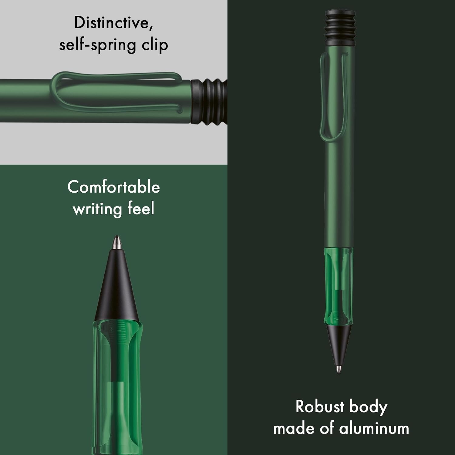 image:imageLamy ALstar black purple Ballpoint Pen with transparent ergonomic grip amp line width M lightweight aluminium body including large capacity refill M 16 in blackpine