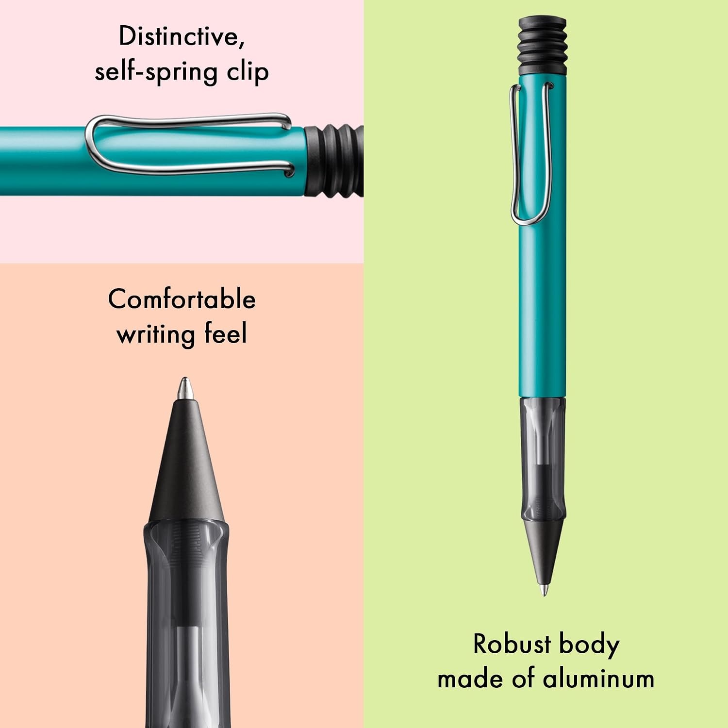 image:imageLamy ALstar black purple Ballpoint Pen with transparent ergonomic grip amp line width M lightweight aluminium body including large capacity refill M 16 in blackturmaline