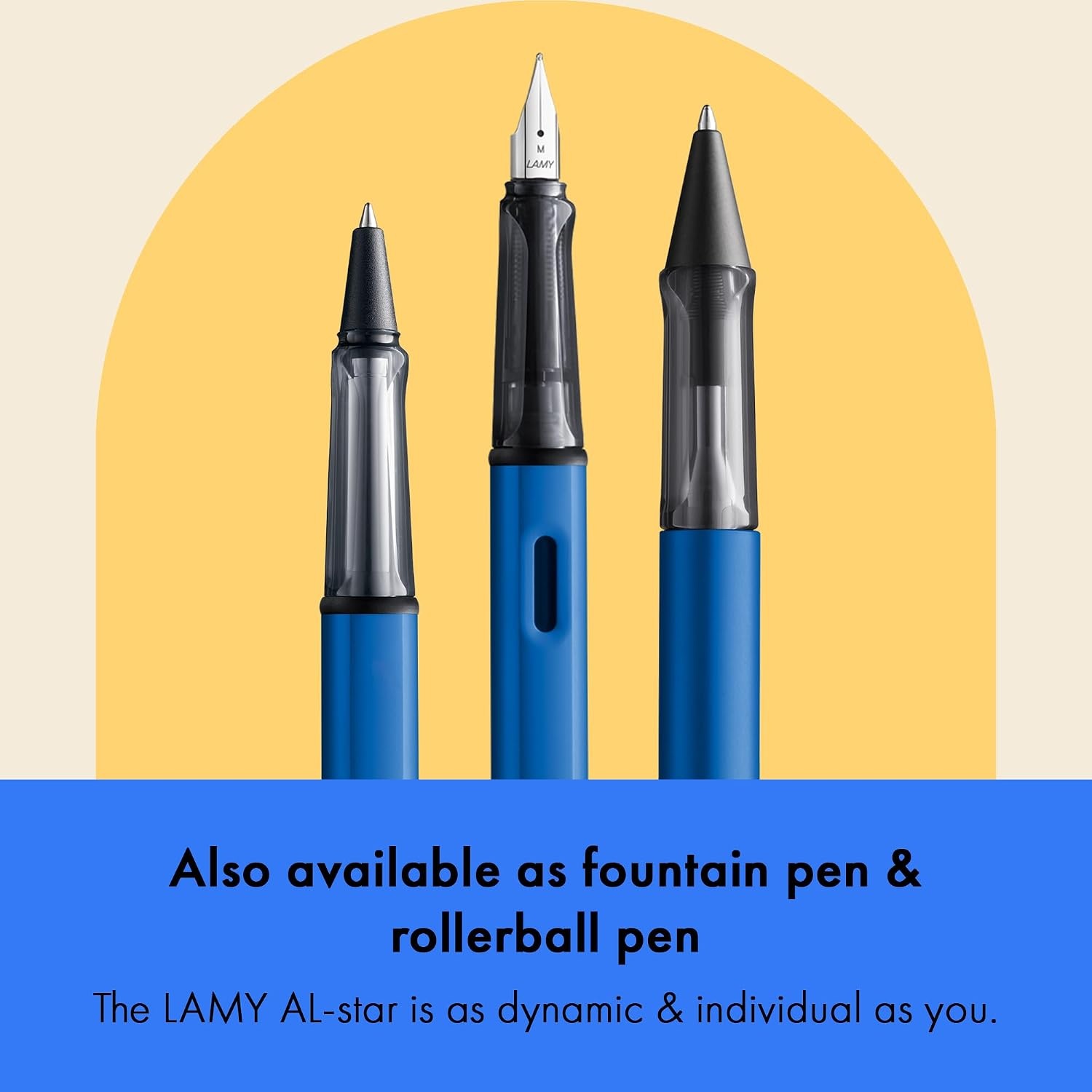 image:imageLamy ALstar black purple Ballpoint Pen with transparent ergonomic grip amp line width M lightweight aluminium body including large capacity refill M 16 in blackoceanblue