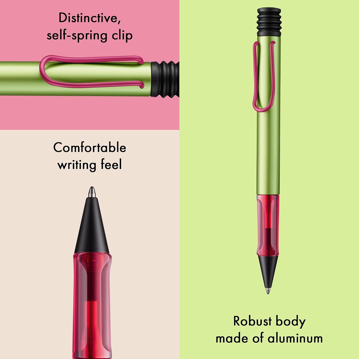image:imageLamy ALstar black purple Ballpoint Pen with transparent ergonomic grip amp line width M lightweight aluminium body including large capacity refill M 16 in blackdisco