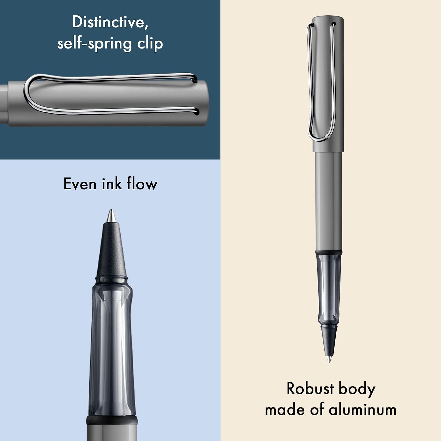 image:imageLamy ALstar turmaline Rollerball Pen pen with transparent ergonomic grip amp line width M lightweight aluminum body including rollerball refill M 63 in blackgraphite