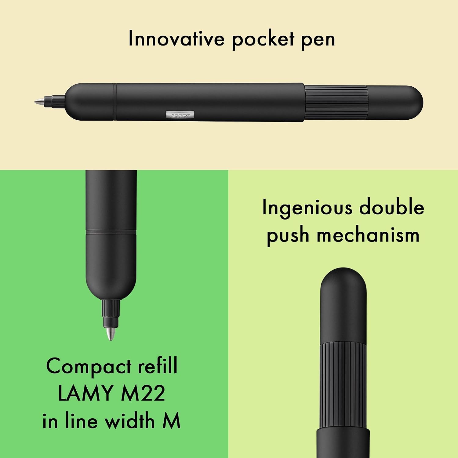 image:imageLamy Pico Pocket Ballpoint Pen Imperial Blue Medium M amp Black RefillBlack