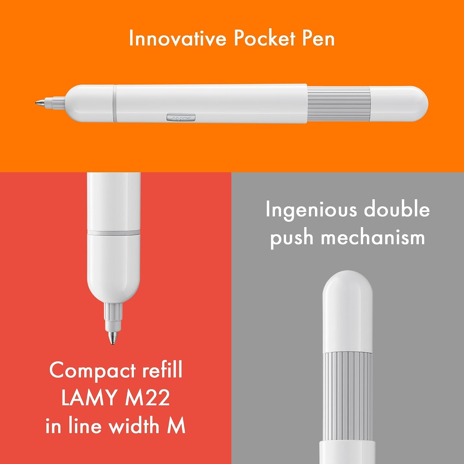 image:imageLamy Pico Pocket Ballpoint Pen Imperial Blue Medium M amp Black RefillWhite