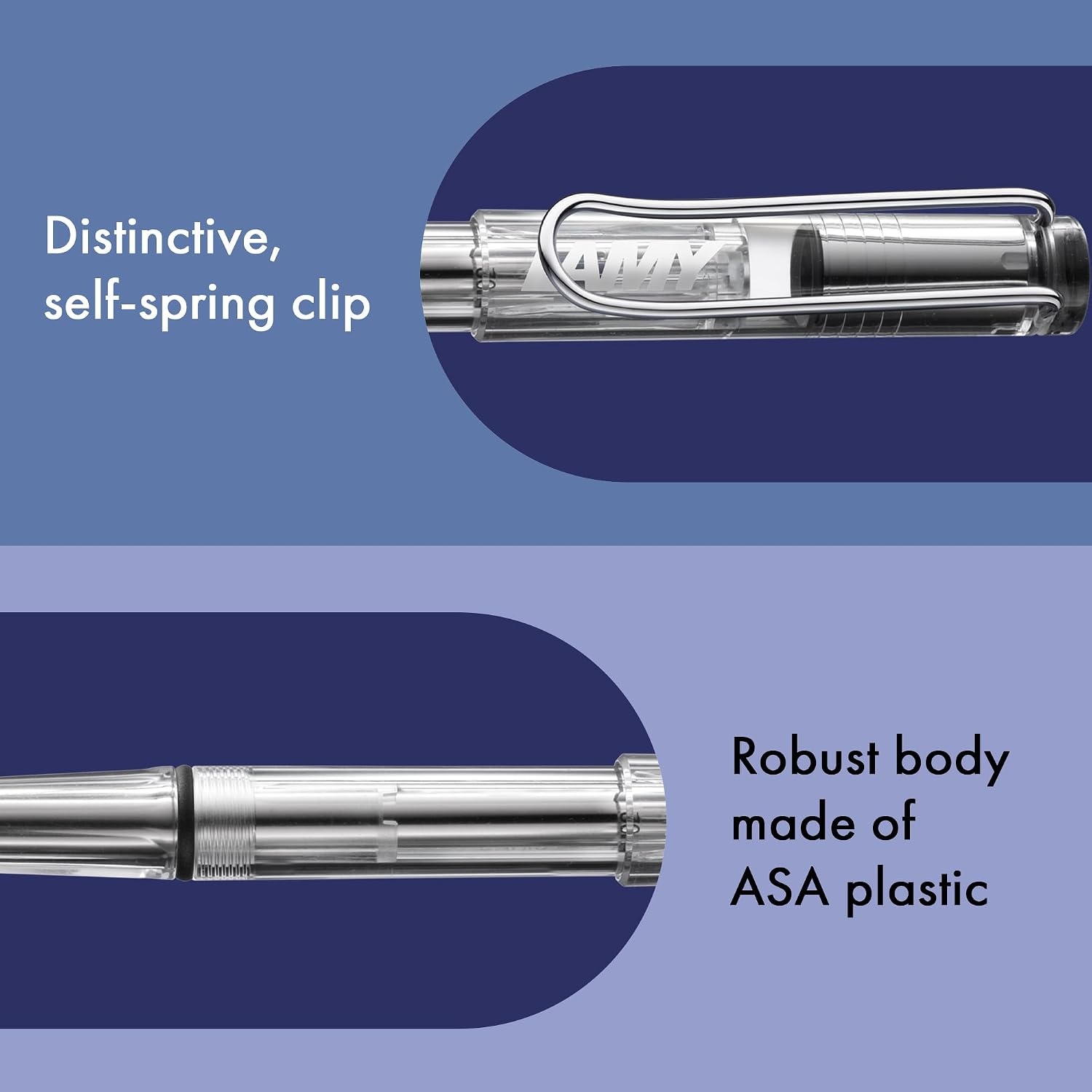 image:imageLamy safari blue Rollerball Pen with ergonomic grip amp line width M for pleasant long writing made of robust ASA plastic including rollerball refill M 63 in bluevista