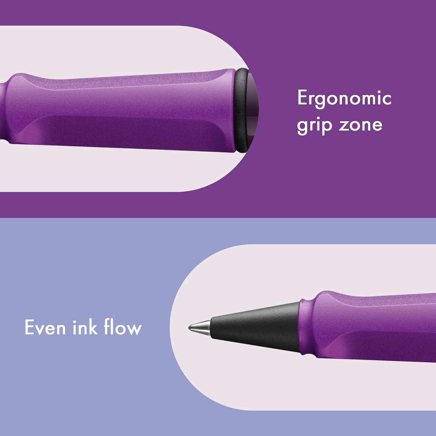 image:imageLamy safari blue Rollerball Pen with ergonomic grip amp line width M for pleasant long writing made of robust ASA plastic including rollerball refill M 63 in blueviolet blackberry