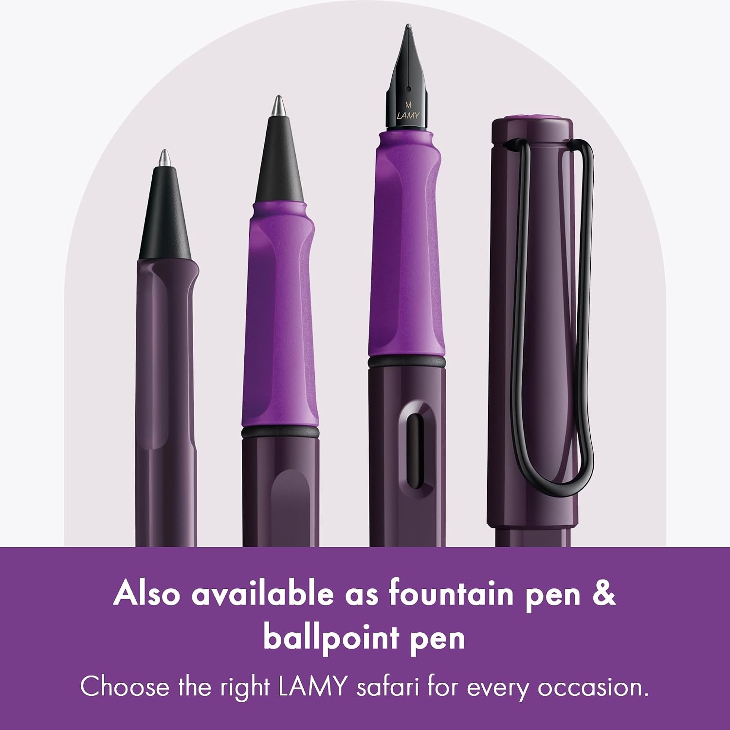 image:imageLamy safari blue Rollerball Pen with ergonomic grip amp line width M for pleasant long writing made of robust ASA plastic including rollerball refill M 63 in blueviolet blackberry