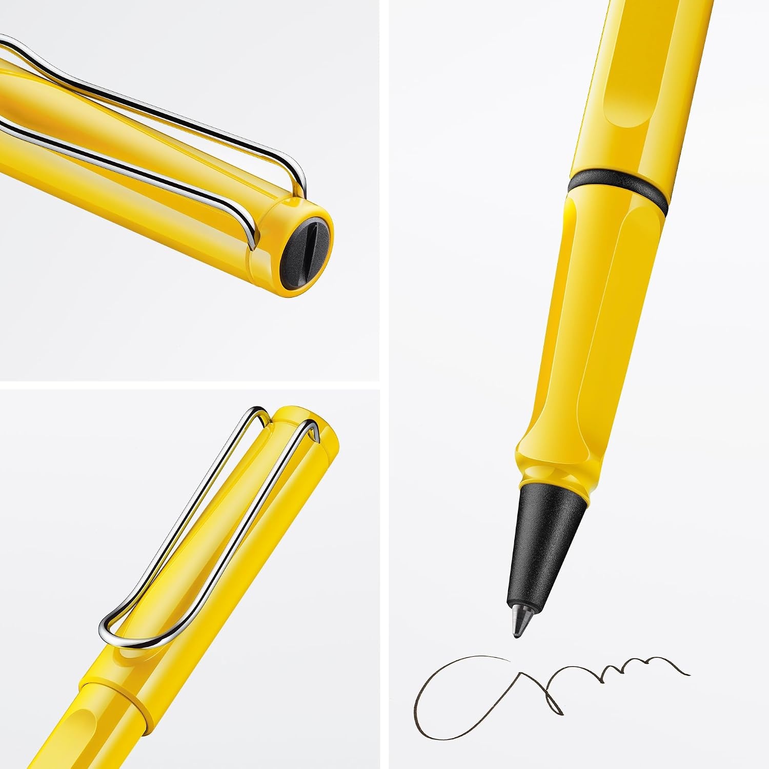 image:imageLamy safari blue Rollerball Pen with ergonomic grip amp line width M for pleasant long writing made of robust ASA plastic including rollerball refill M 63 in blueyellow