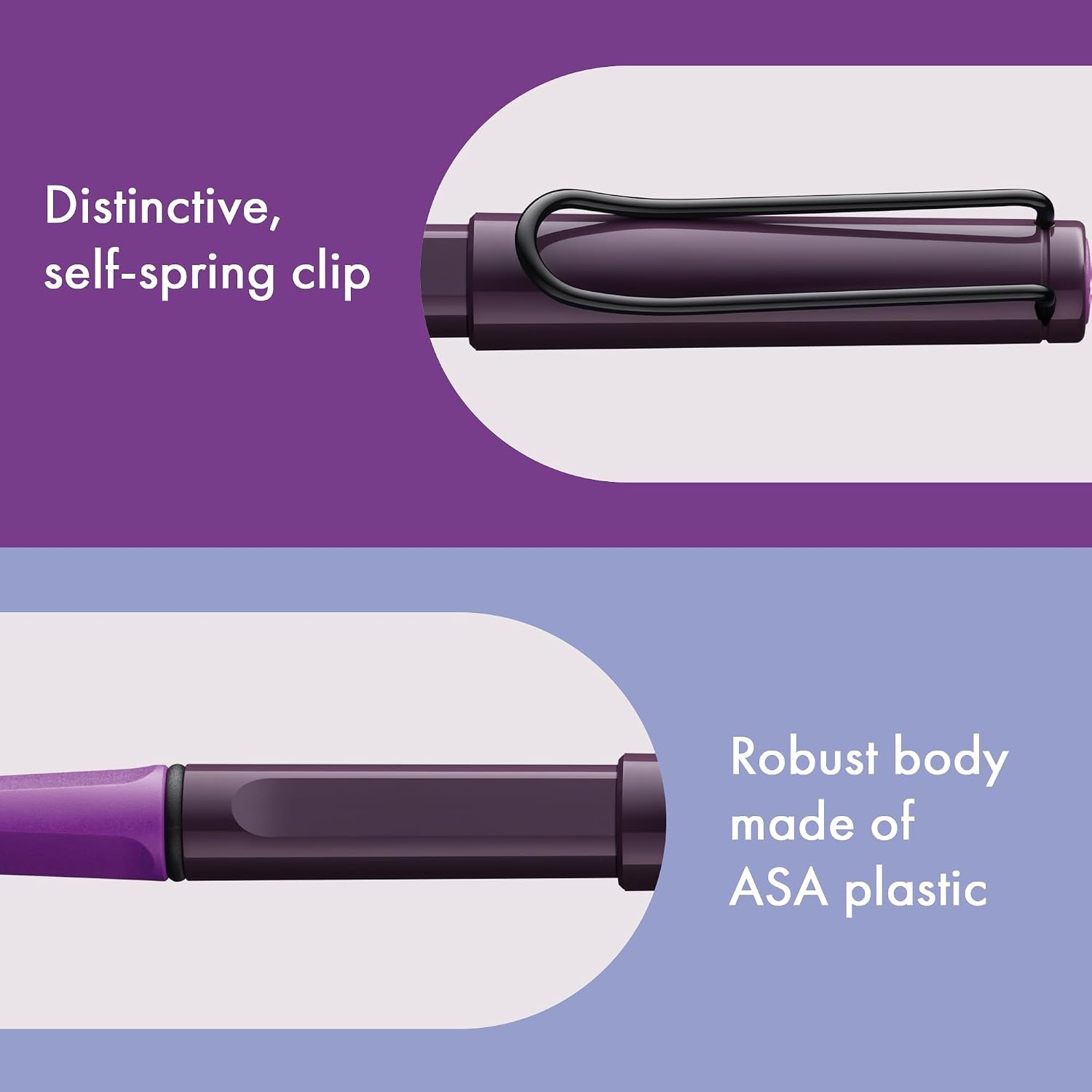 image:imageLamy safari blue Rollerball Pen with ergonomic grip amp line width M for pleasant long writing made of robust ASA plastic including rollerball refill M 63 in blueviolet blackberry