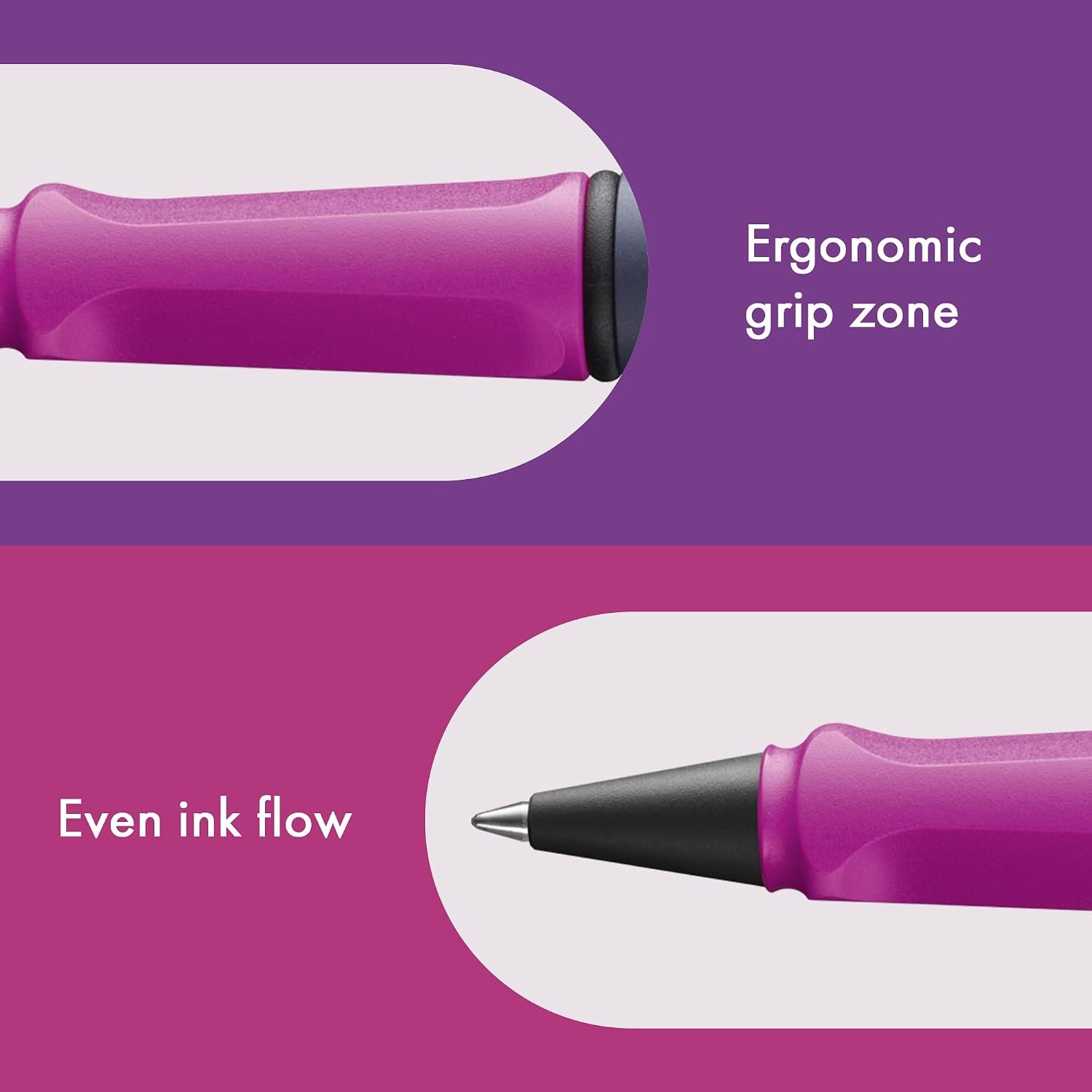 image:imageLamy safari blue Rollerball Pen with ergonomic grip amp line width M for pleasant long writing made of robust ASA plastic including rollerball refill M 63 in bluepink cliff