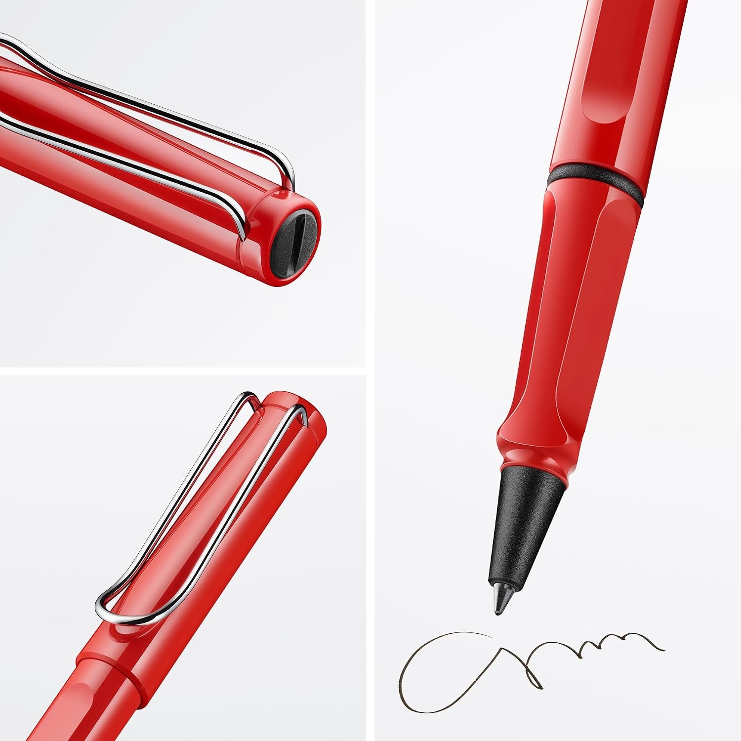 image:imageLamy safari blue Rollerball Pen with ergonomic grip amp line width M for pleasant long writing made of robust ASA plastic including rollerball refill M 63 in bluered