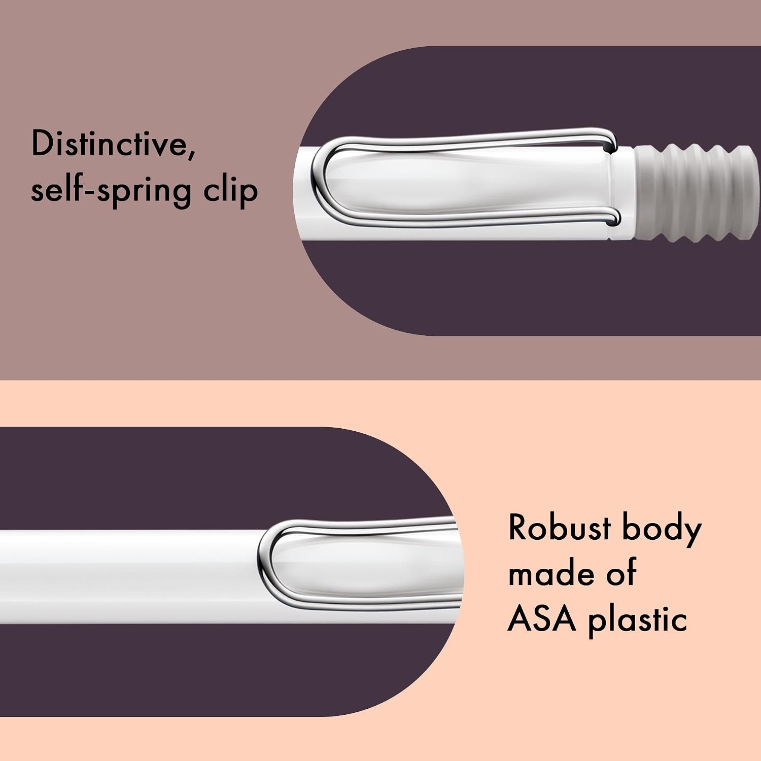 image:imageLamy safari umbra Ballpoint Pen with ergonomic grip amp line width M for pleasant long writing made of robust ASA plastic including large capacity refill M 16 in blackwhite