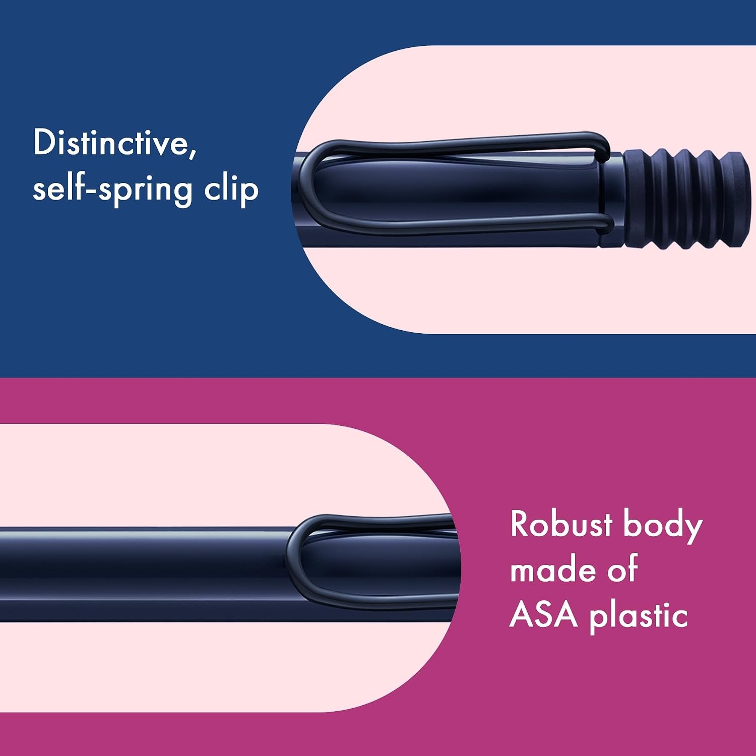 image:imageLamy safari umbra Ballpoint Pen with ergonomic grip amp line width M for pleasant long writing made of robust ASA plastic including large capacity refill M 16 in blackdark dusk