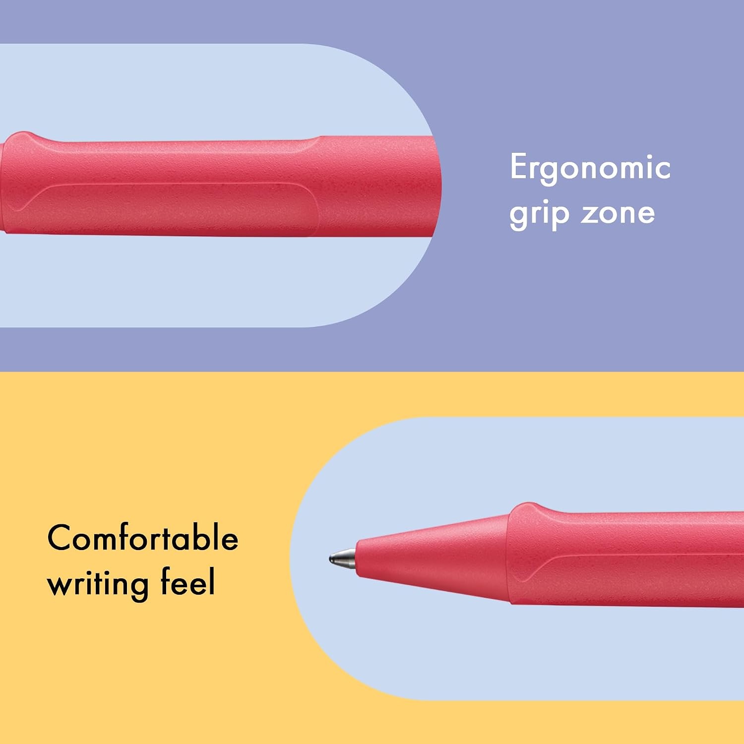 image:imageLamy safari umbra Ballpoint Pen with ergonomic grip amp line width M for pleasant long writing made of robust ASA plastic including large capacity refill M 16 in blacksunset
