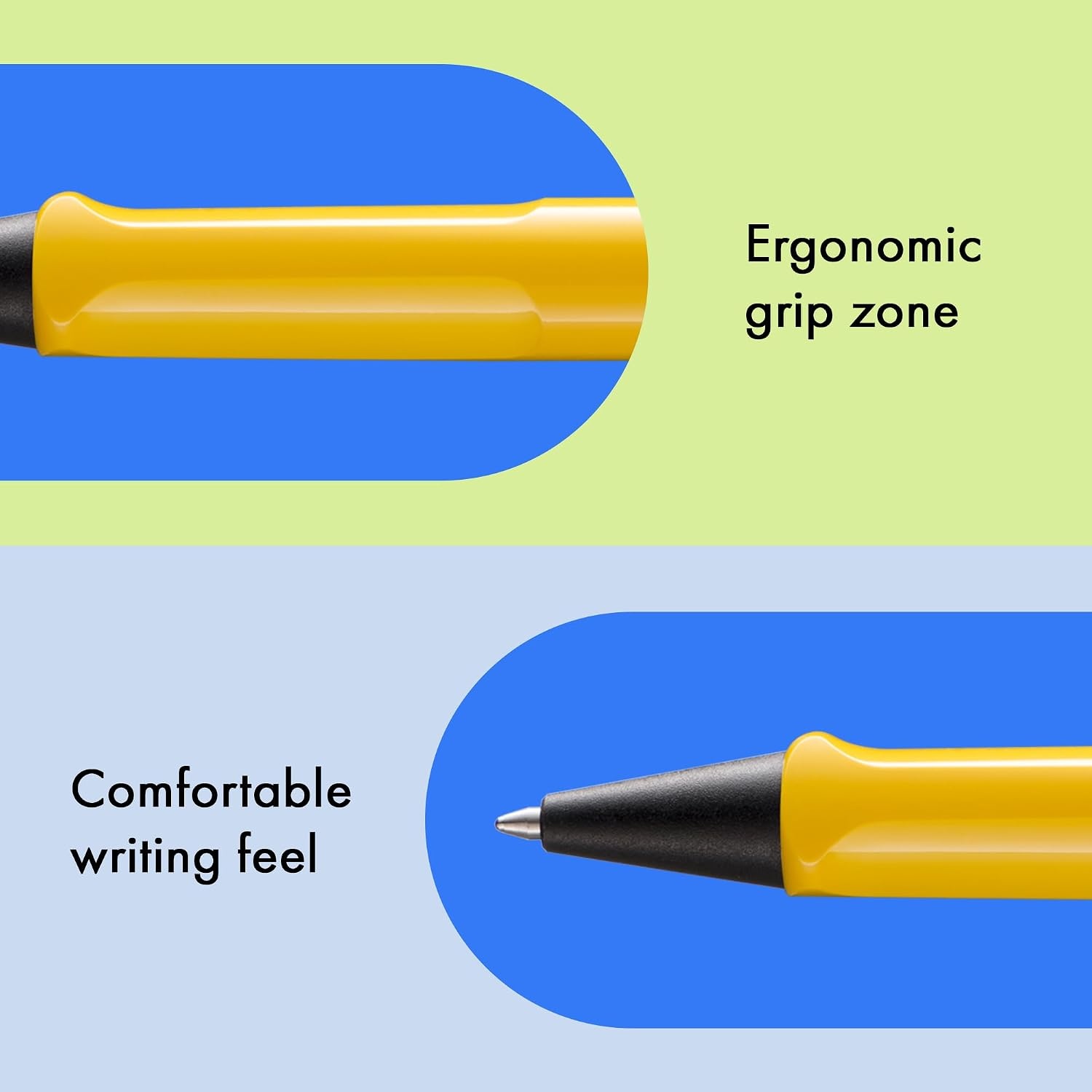 image:imageLamy safari umbra Ballpoint Pen with ergonomic grip amp line width M for pleasant long writing made of robust ASA plastic including large capacity refill M 16 in blackyellow