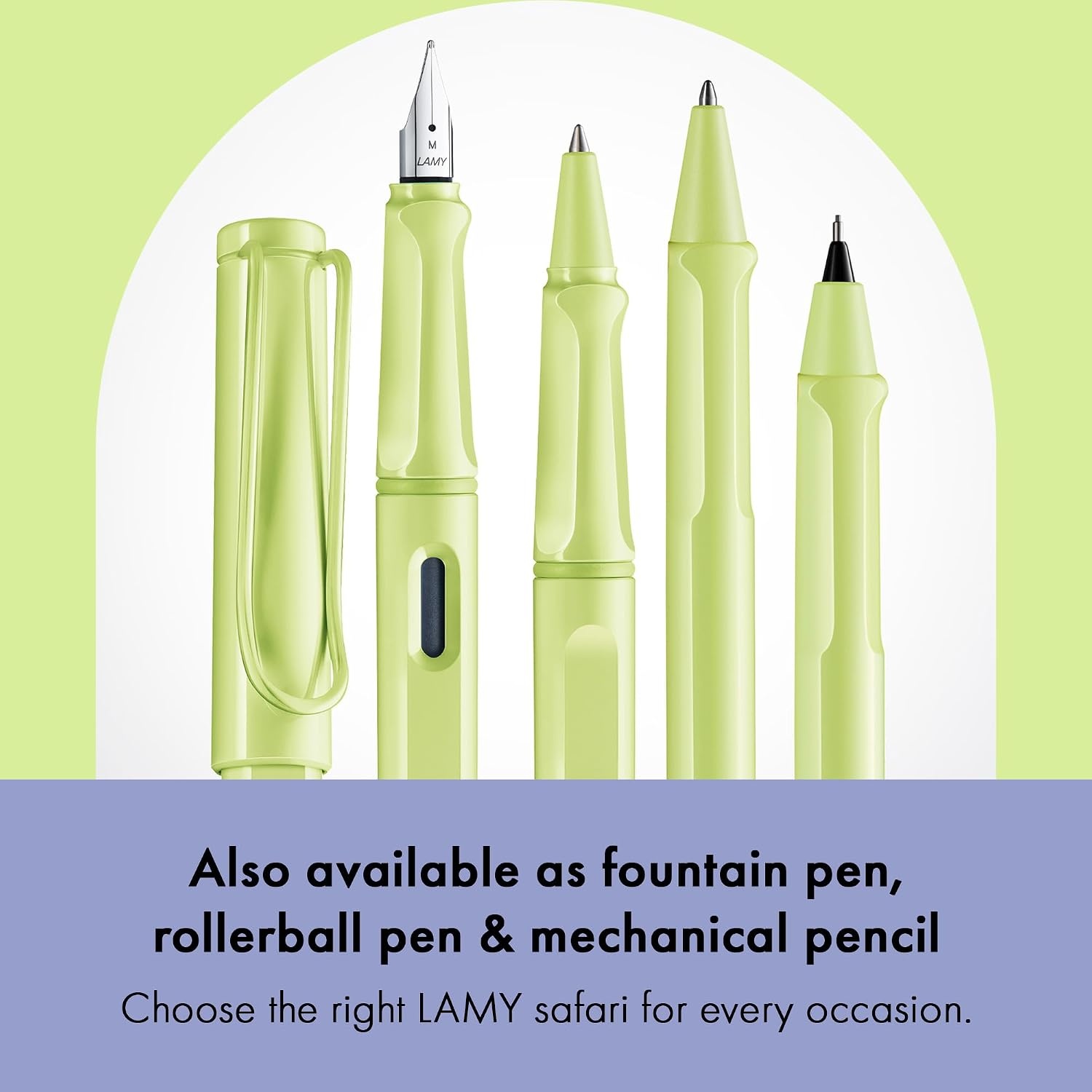 image:imageLamy safari umbra Ballpoint Pen with ergonomic grip amp line width M for pleasant long writing made of robust ASA plastic including large capacity refill M 16 in blackspringgreen