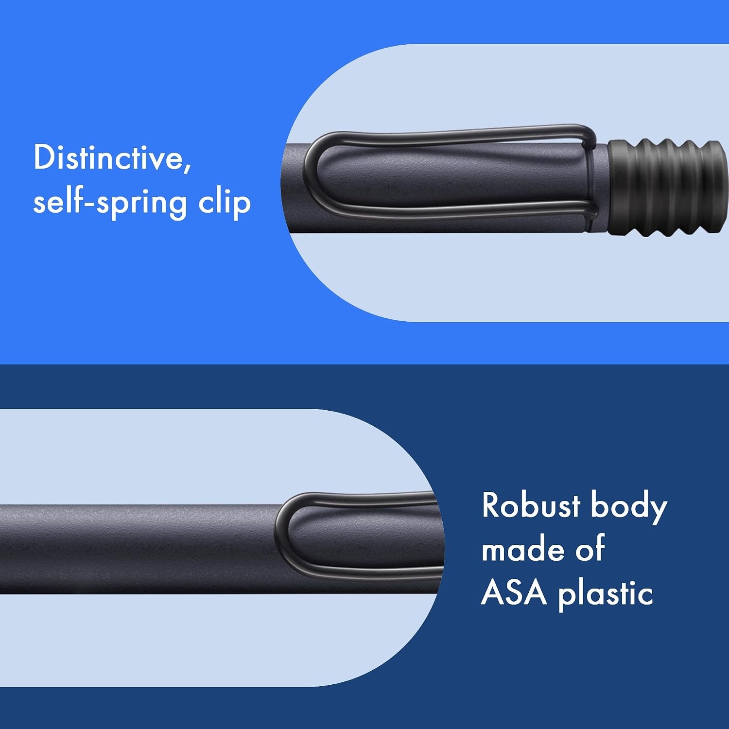 image:imageLamy safari umbra Ballpoint Pen with ergonomic grip amp line width M for pleasant long writing made of robust ASA plastic including large capacity refill M 16 in blacksteel black