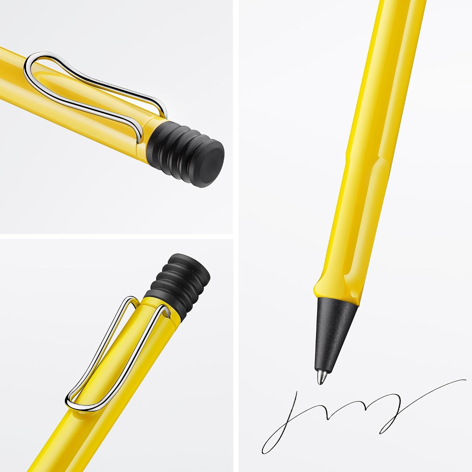 image:imageLamy safari umbra Ballpoint Pen with ergonomic grip amp line width M for pleasant long writing made of robust ASA plastic including large capacity refill M 16 in blackyellow