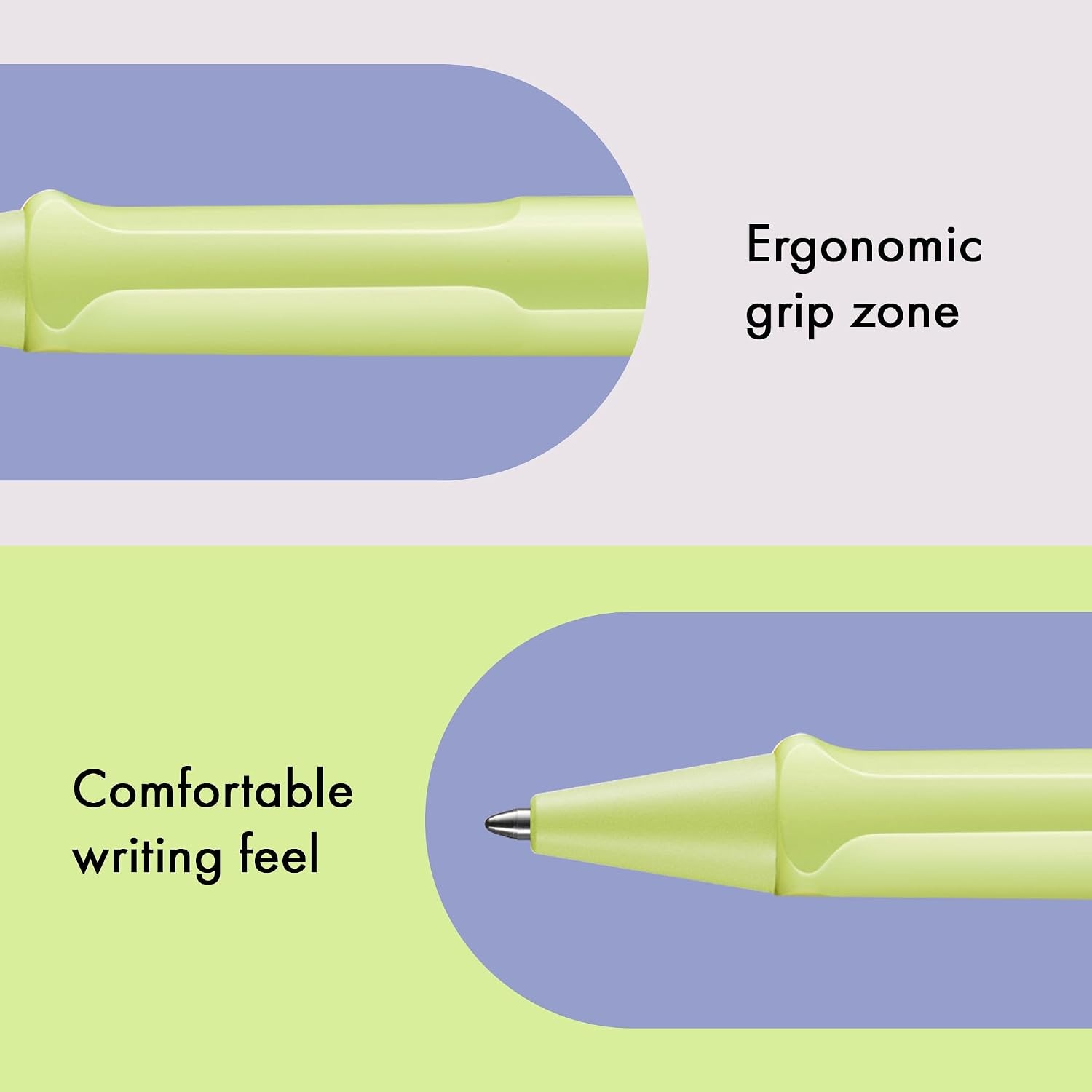 image:imageLamy safari umbra Ballpoint Pen with ergonomic grip amp line width M for pleasant long writing made of robust ASA plastic including large capacity refill M 16 in blackspringgreen