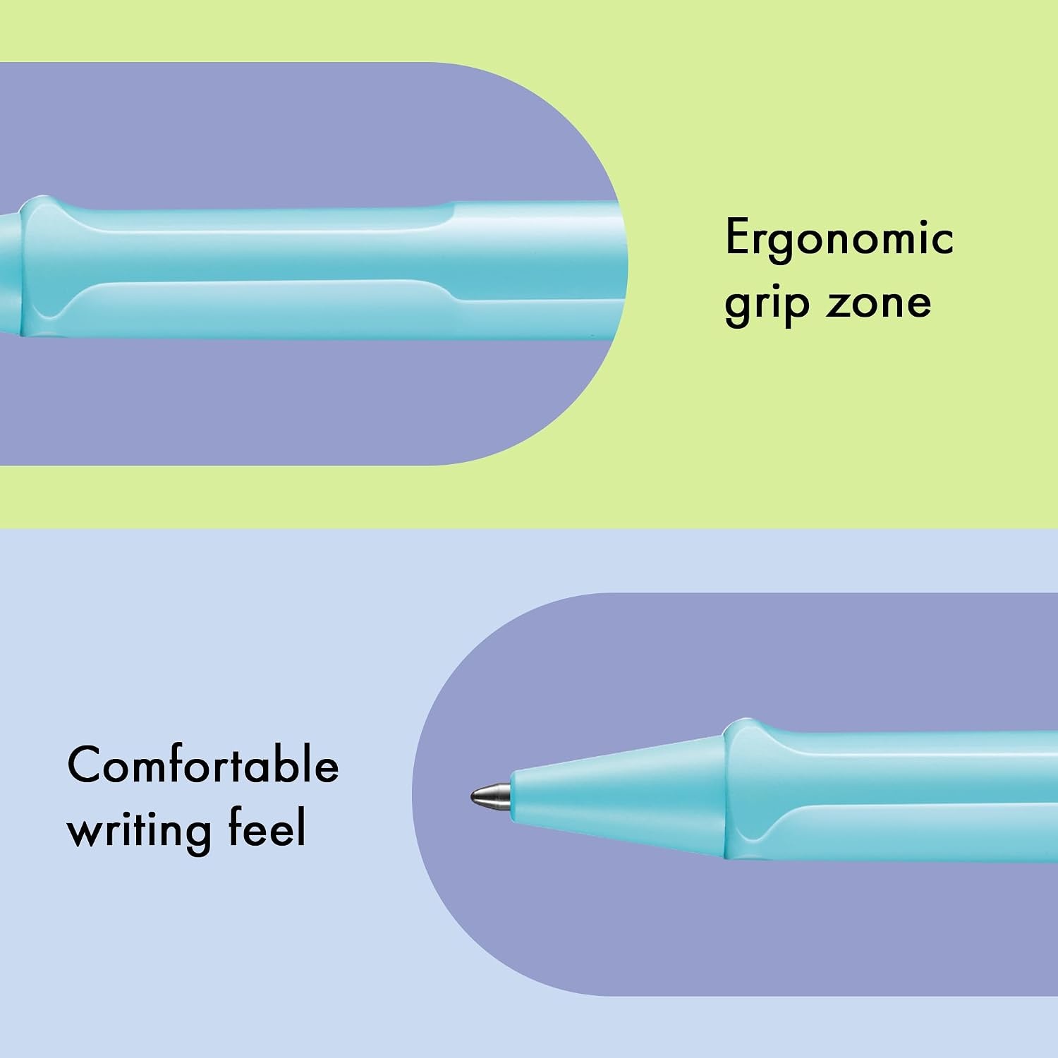 image:imageLamy safari umbra Ballpoint Pen with ergonomic grip amp line width M for pleasant long writing made of robust ASA plastic including large capacity refill M 16 in blackaquasky