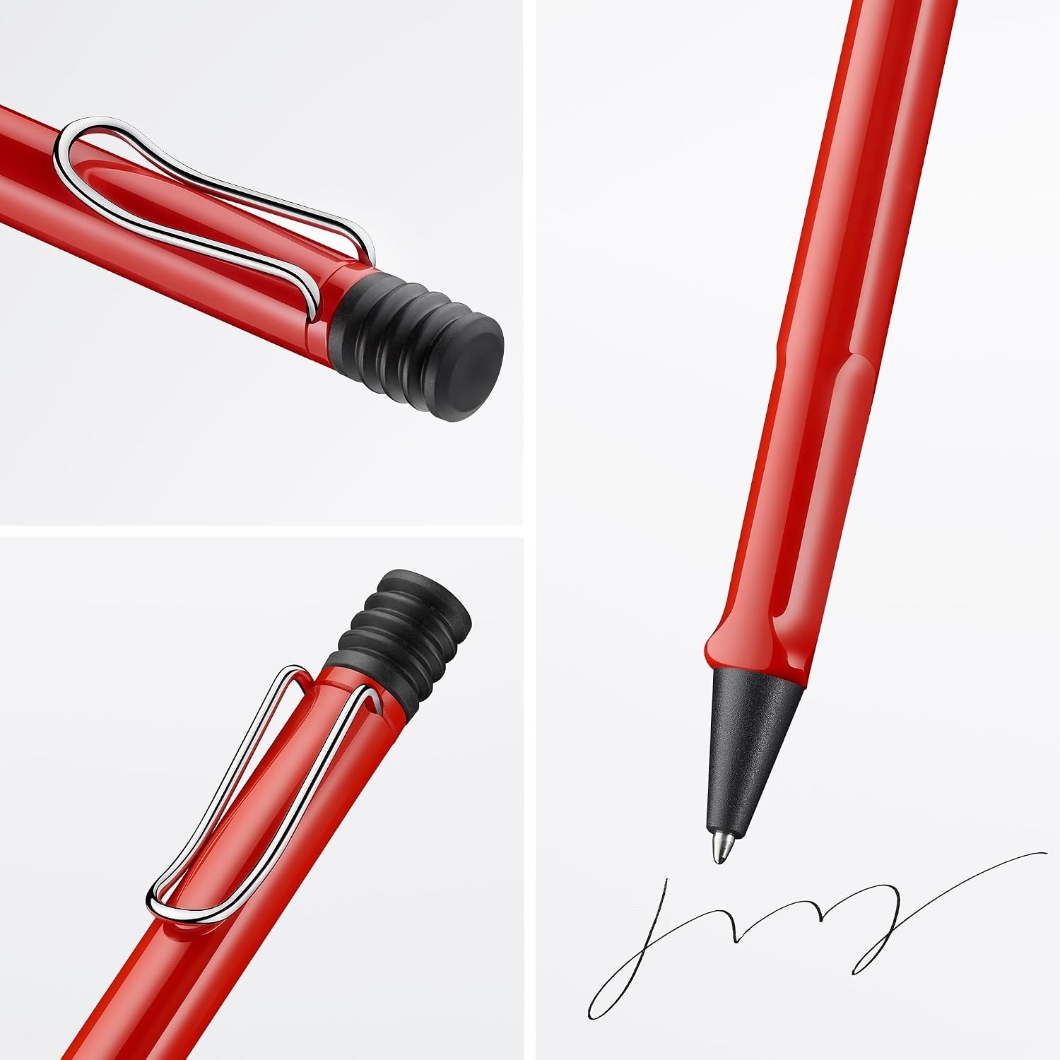 image:imageLamy safari umbra Ballpoint Pen with ergonomic grip amp line width M for pleasant long writing made of robust ASA plastic including large capacity refill M 16 in blackred
