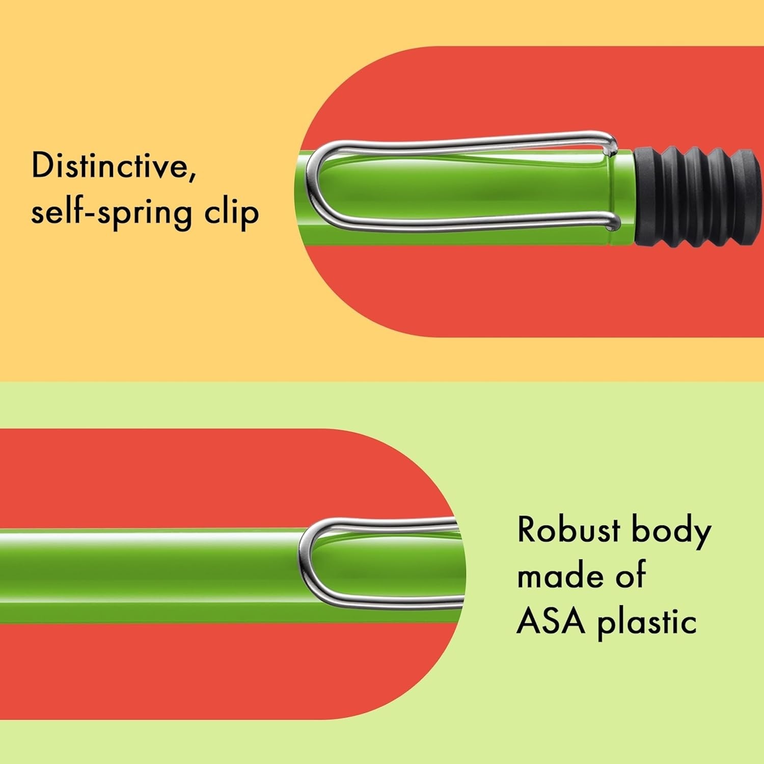image:imageLamy safari umbra Ballpoint Pen with ergonomic grip amp line width M for pleasant long writing made of robust ASA plastic including large capacity refill M 16 in blackgreen