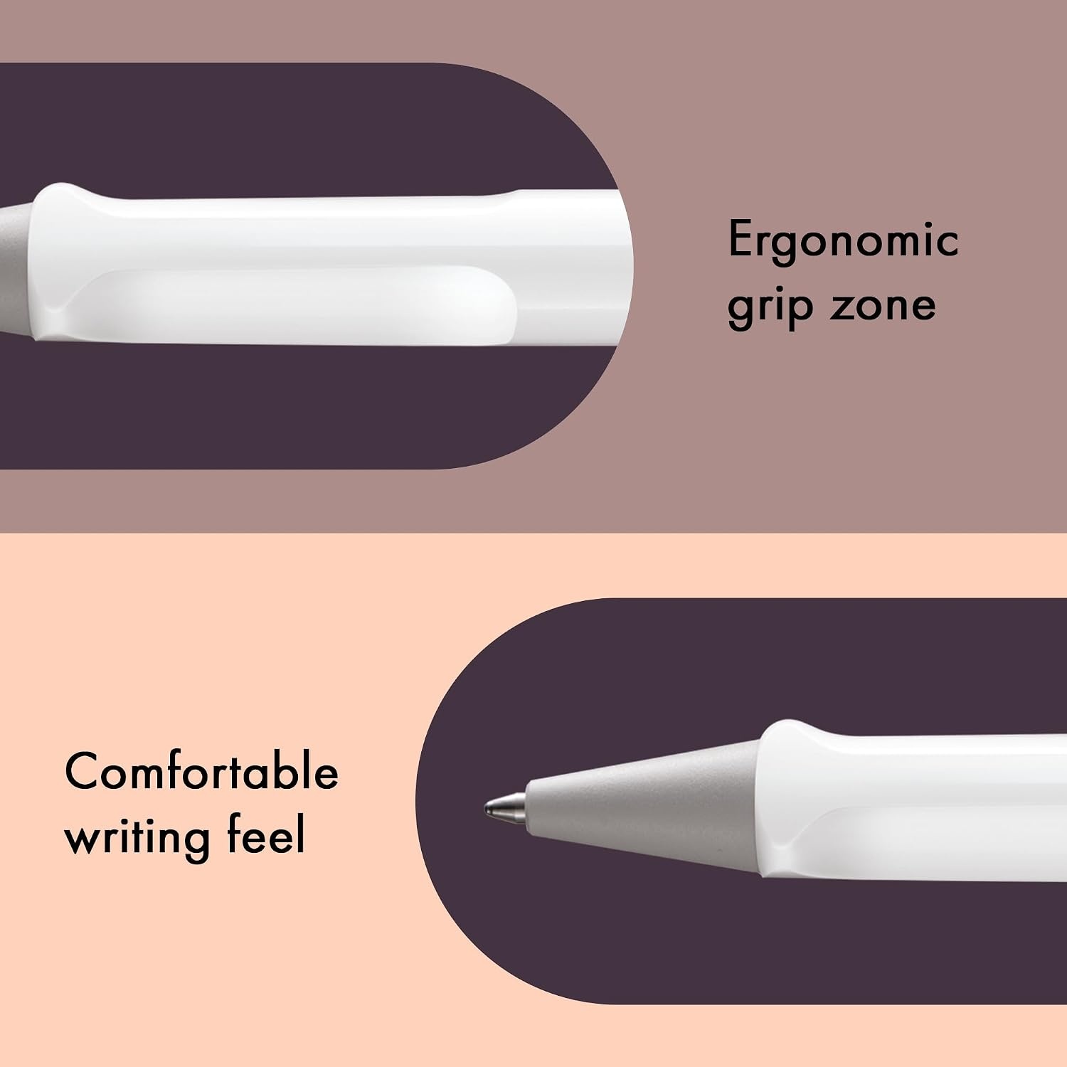 image:imageLamy safari umbra Ballpoint Pen with ergonomic grip amp line width M for pleasant long writing made of robust ASA plastic including large capacity refill M 16 in blackwhite