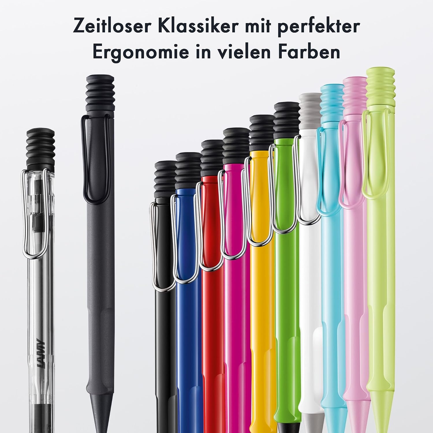 image:imageLamy safari umbra Ballpoint Pen with ergonomic grip amp line width M for pleasant long writing made of robust ASA plastic including large capacity refill M 16 in blackwhite