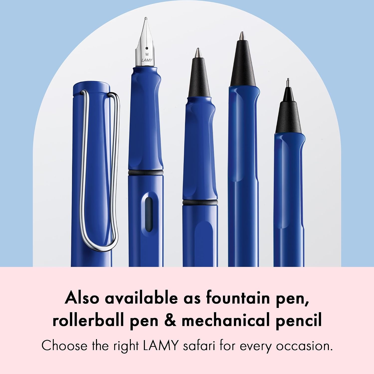 image:imageLamy safari umbra Ballpoint Pen with ergonomic grip amp line width M for pleasant long writing made of robust ASA plastic including large capacity refill M 16 in blackblue