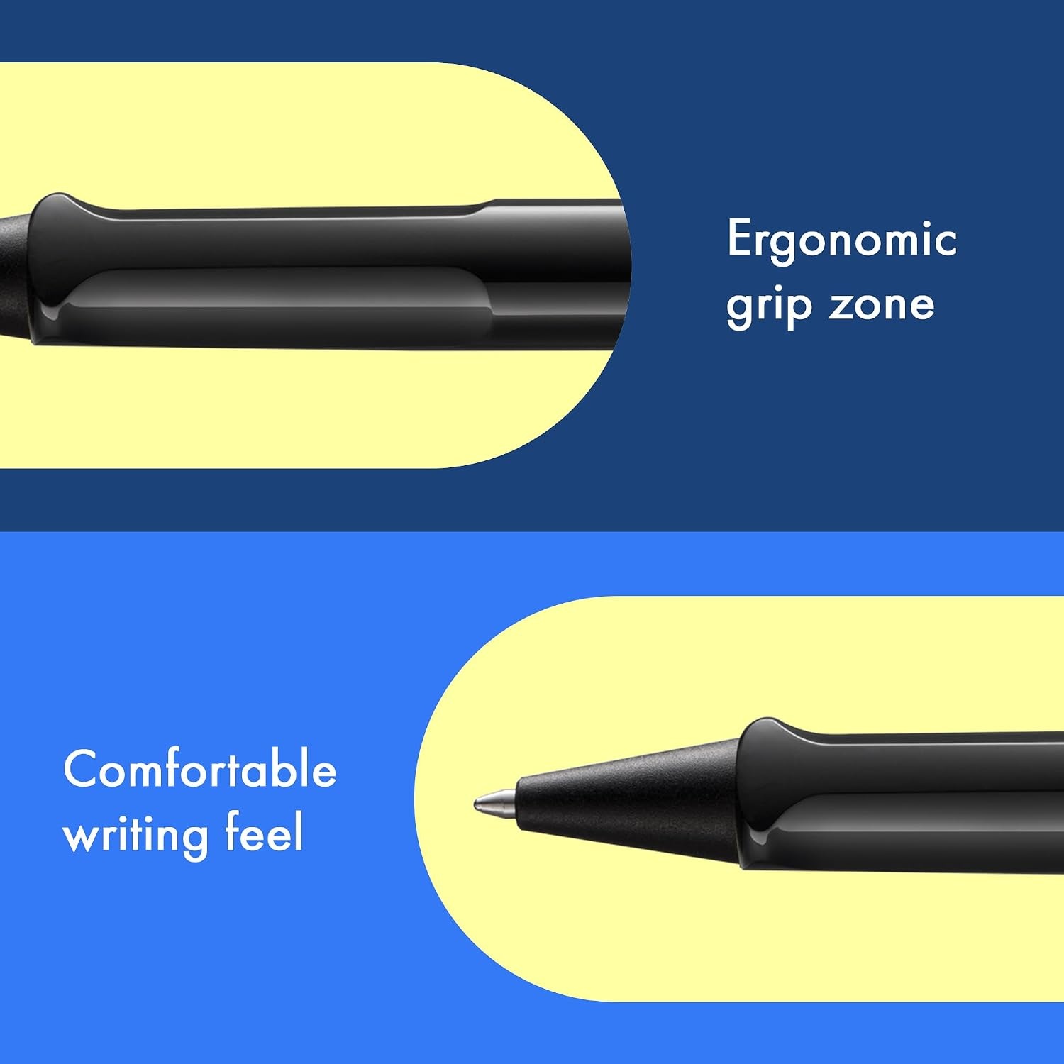 image:imageLamy safari umbra Ballpoint Pen with ergonomic grip amp line width M for pleasant long writing made of robust ASA plastic including large capacity refill M 16 in blackblack