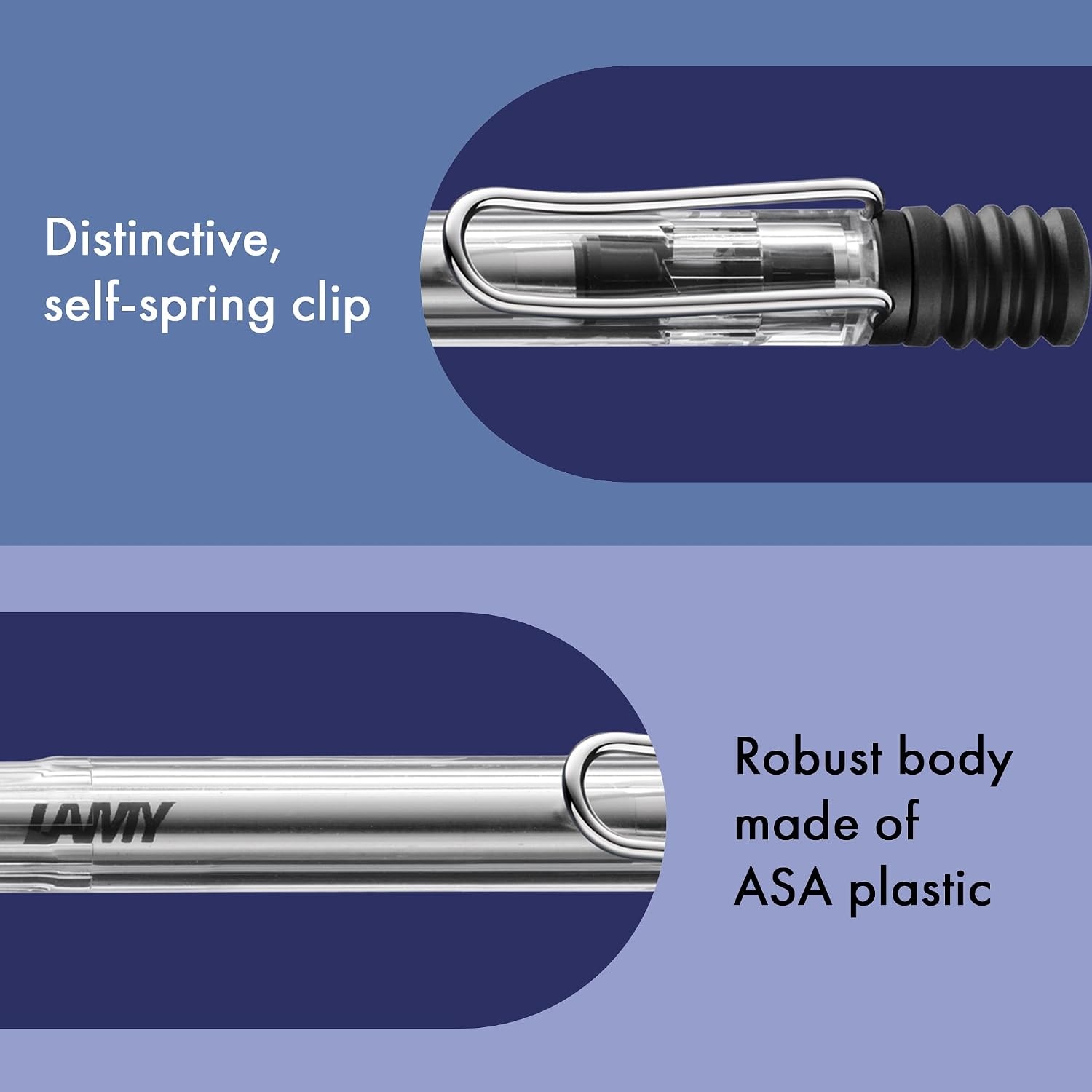 image:imageLamy safari umbra Ballpoint Pen with ergonomic grip amp line width M for pleasant long writing made of robust ASA plastic including large capacity refill M 16 in blackvista