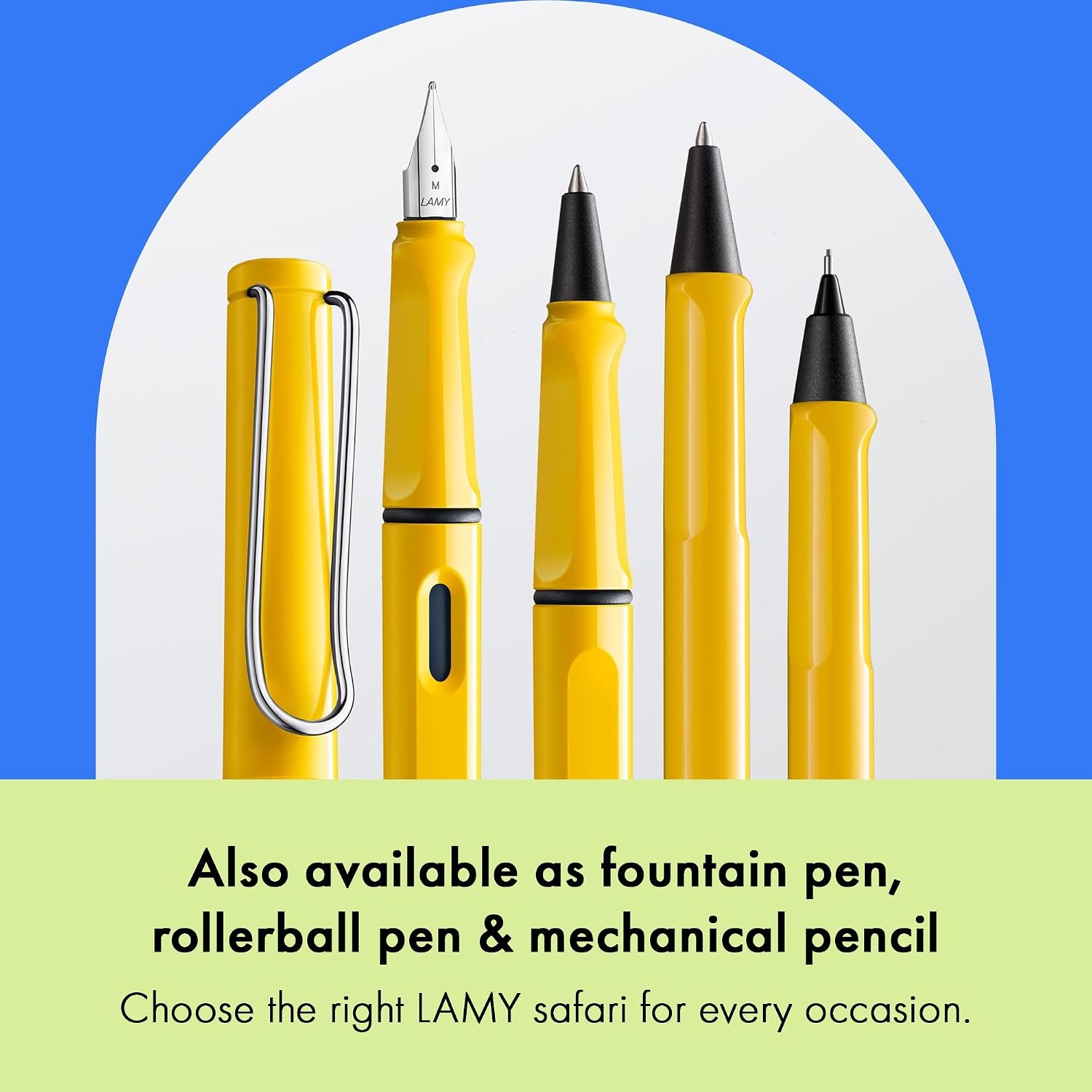 image:imageLamy safari umbra Ballpoint Pen with ergonomic grip amp line width M for pleasant long writing made of robust ASA plastic including large capacity refill M 16 in blackyellow