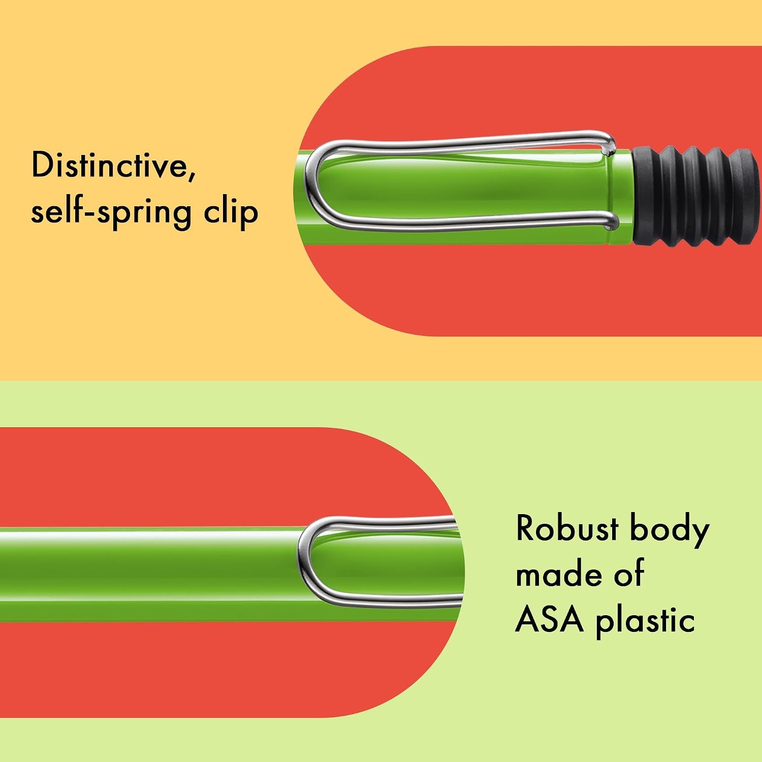image:imageLamy safari umbra Ballpoint Pen with ergonomic grip amp line width M for pleasant long writing made of robust ASA plastic including large capacity refill M 16 in blackgreen