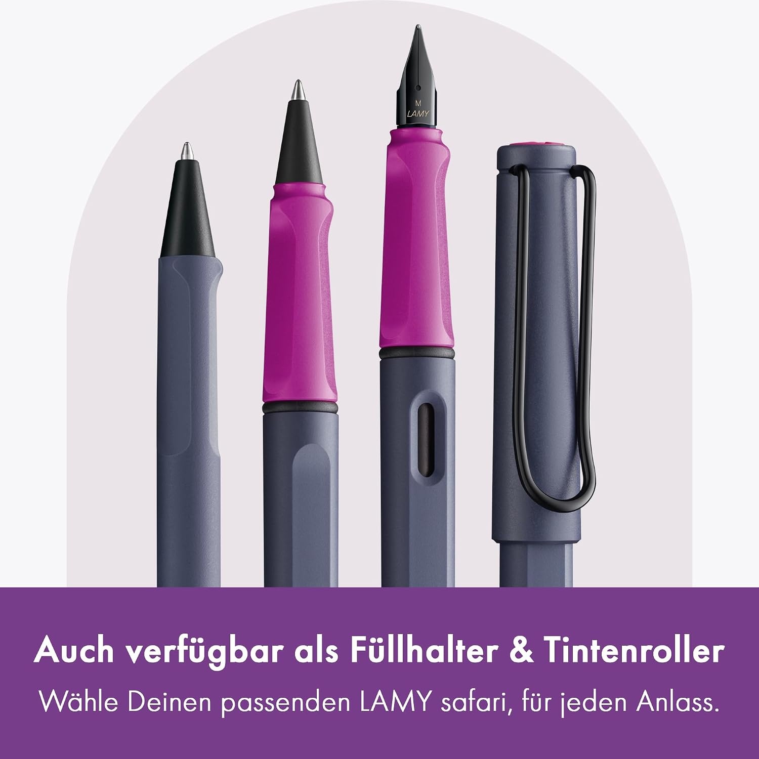 image:imageLamy safari umbra Ballpoint Pen with ergonomic grip amp line width M for pleasant long writing made of robust ASA plastic including large capacity refill M 16 in blackpink cliff