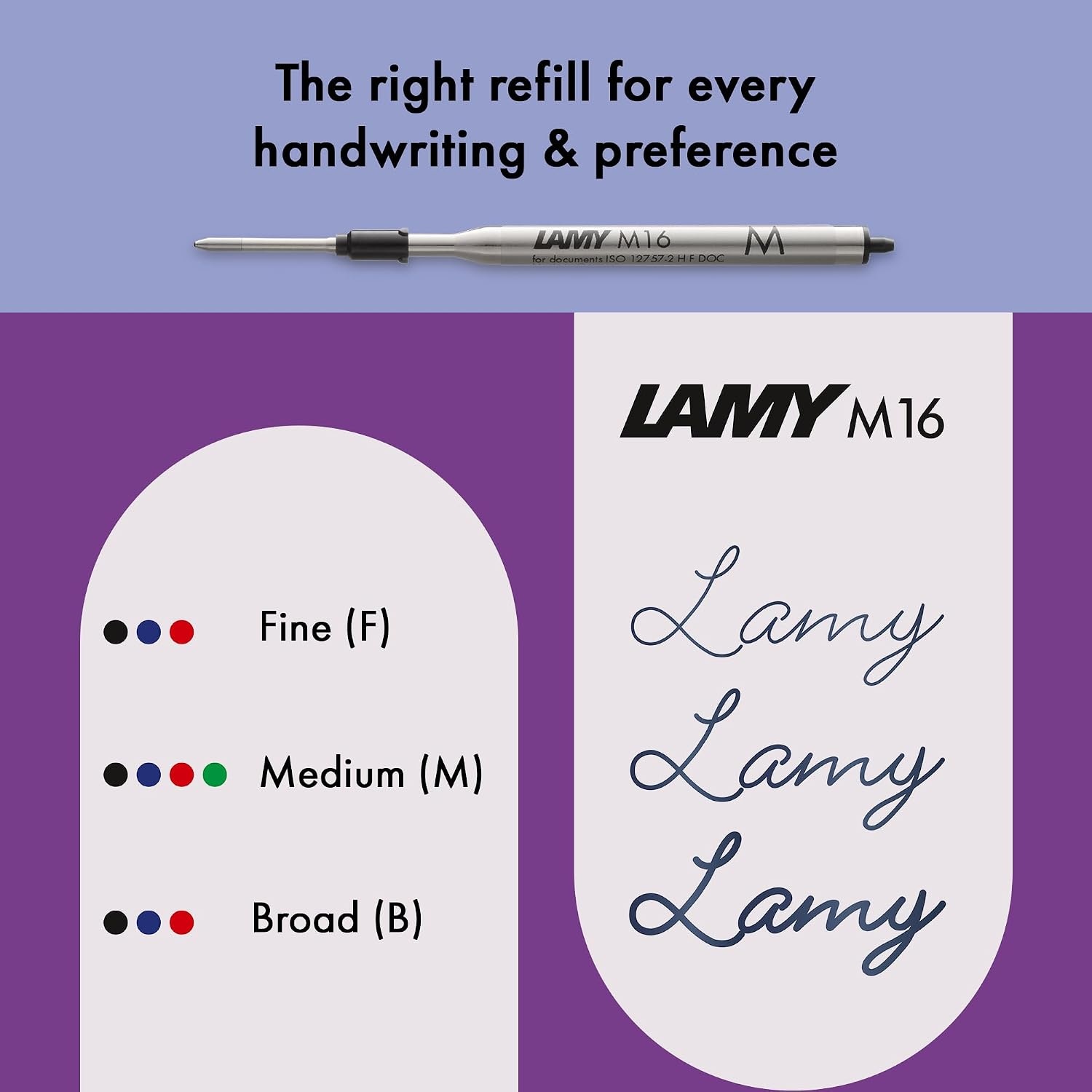 image:imageLamy safari umbra Ballpoint Pen with ergonomic grip amp line width M for pleasant long writing made of robust ASA plastic including large capacity refill M 16 in blackviolet blackberry