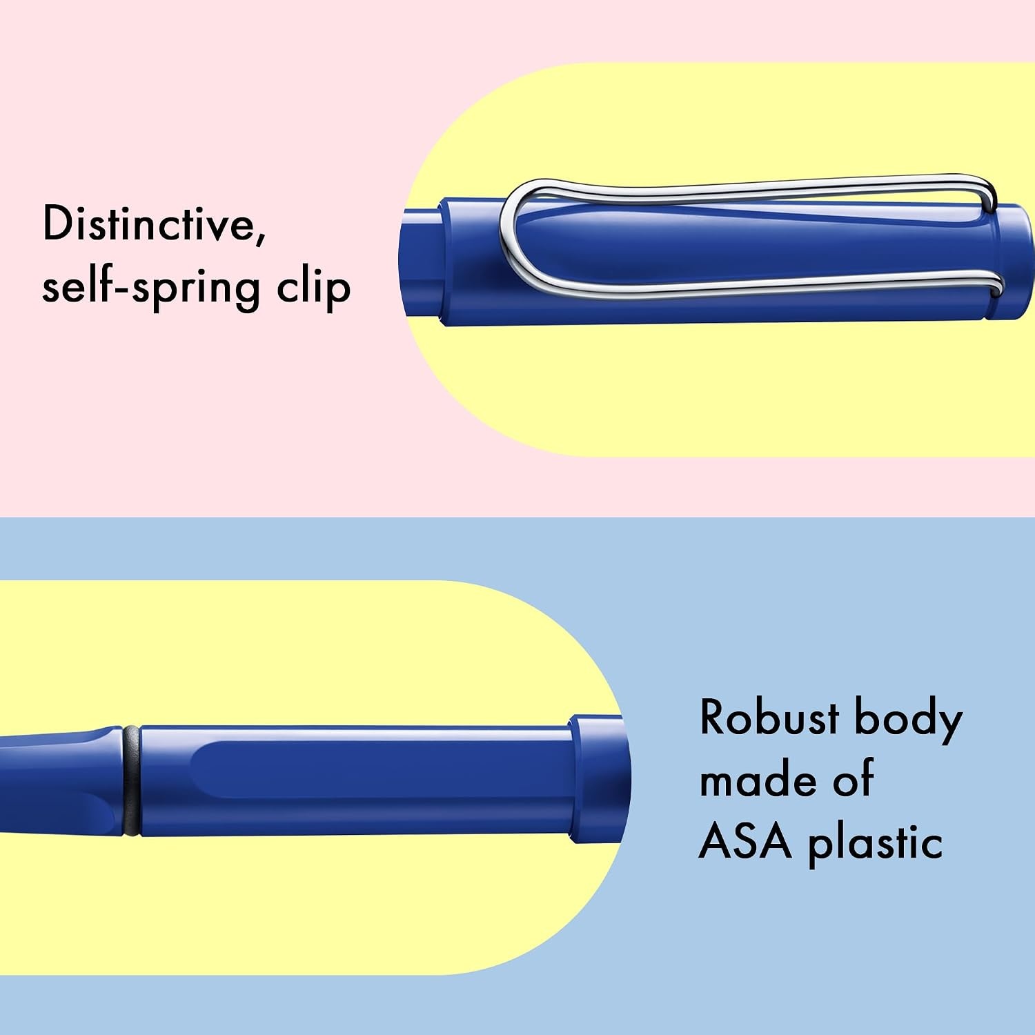 image:imageLamy safari vista Rollerball Pen with ergonomic grip amp line width M for pleasant long writing made of robust ASA plastic including rollerball refill M 63 in blueblue